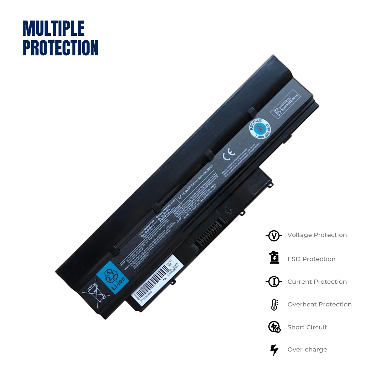KELESY PA3820U-1BRS PA3820U para Toshiba Mini NB500 NB505 NB525 T230 T235 T235D T215D T210D PA3821U-1BRS PABAS231