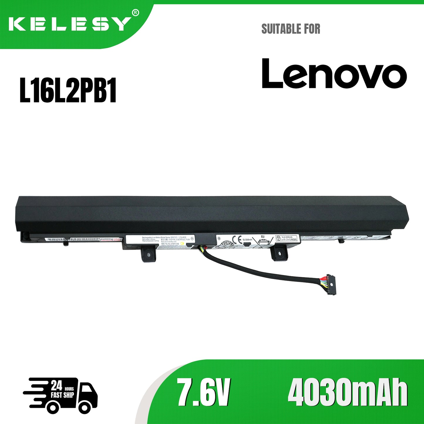 KELESY L16L2PB1 Laptop Battery for Lenovo Ideapad 320-15IKB 15IAP 15AST 15ABR 330-15ICN 520-15IKBR L16L2PB2 L16M2PB1 L16M2PB2