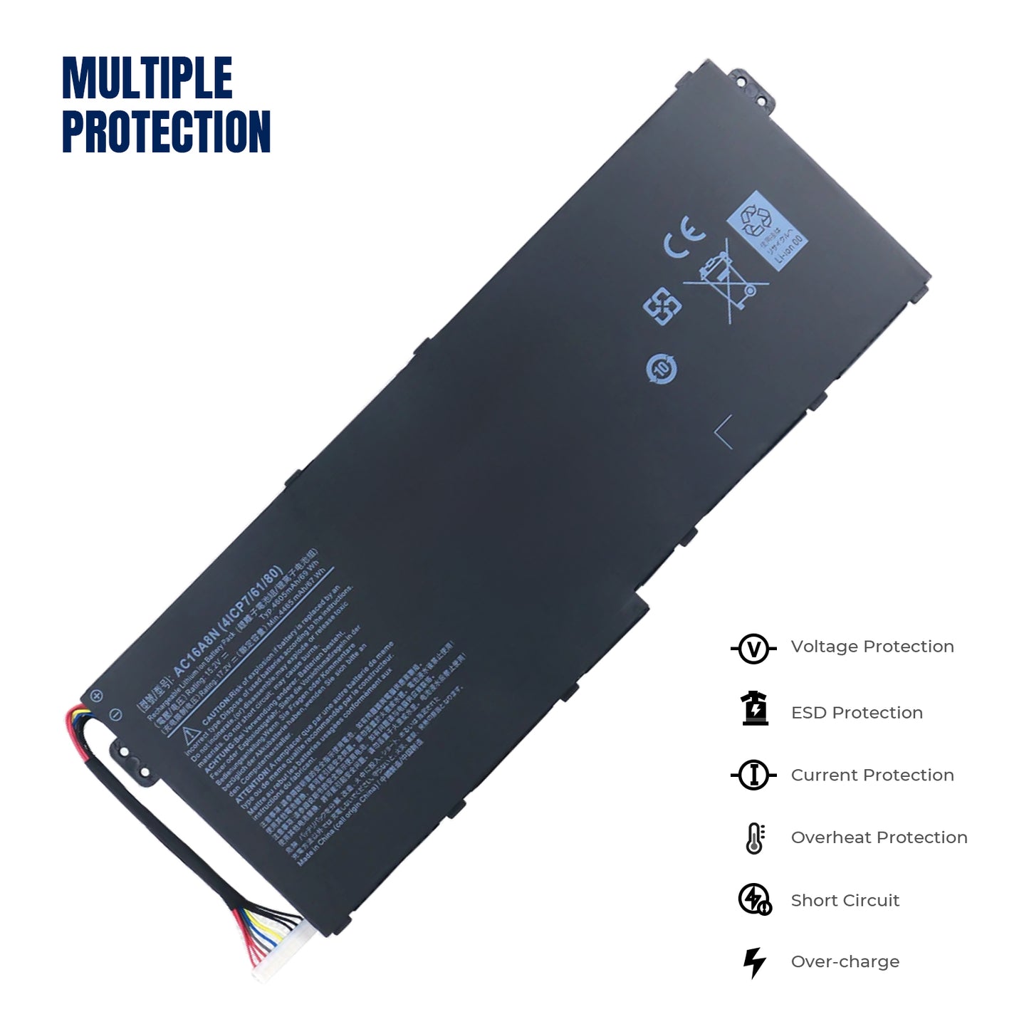 KELESY AC16A8N Laptop Battery for Acer Aspire V17 V15 Nitro VN7-593G VN7-793G VN7-793G-73YP 78E3 VN7-793 717L 4ICP7/61/80