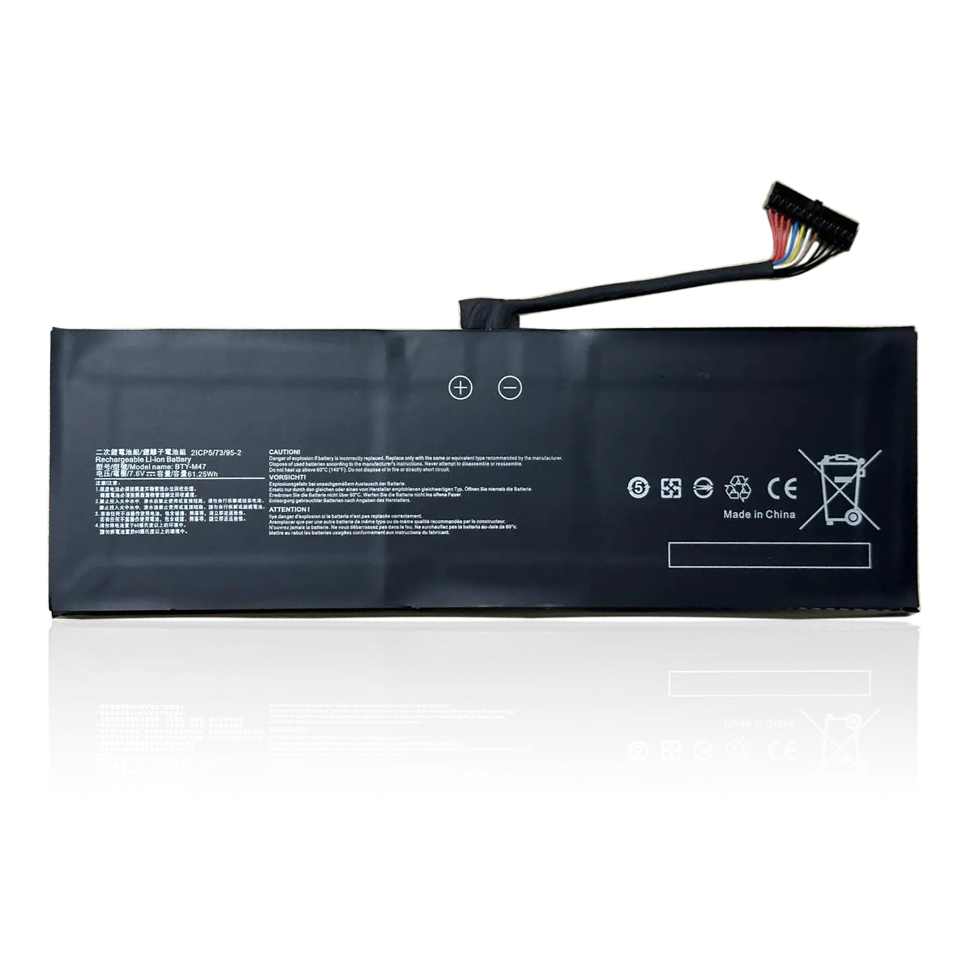 KELESY BTY-M47 Laptop Battery for MSI GS40 GS43 GS43VR 6RE GS40 6QE 2ICP5/73/95-2 MS-14A3 MS-14A1 7.6V 8060mAh