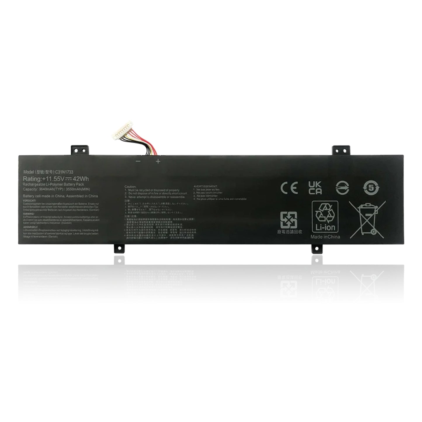 KELESY C31N1733 Battery for Asus VivoBook Flip 14 TP412U TP412UA 3ICP5/58/78 Series Notebook (11.55V 42Wh/3550mAh)