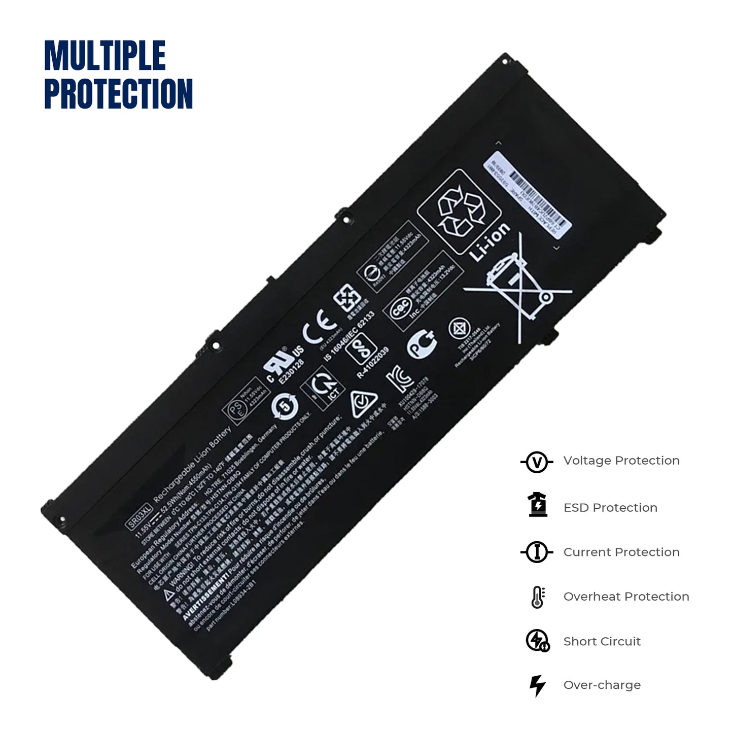KELESY Original SR03XL L08934-2B1 L08855-855 Laptop Battery For HP OMEN 15-CE,17-CB0052TX Pavilion Gaming 15-CX0096TX,CX0006NT