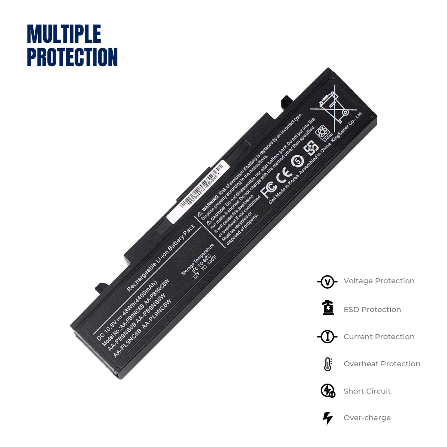 KELESY Batería de ordenador portátil para SamSung, AA-PB9NC6B, AA-PB9NS6B, R467, R428, R429, R468, NP300, NP350, RV410, RV509