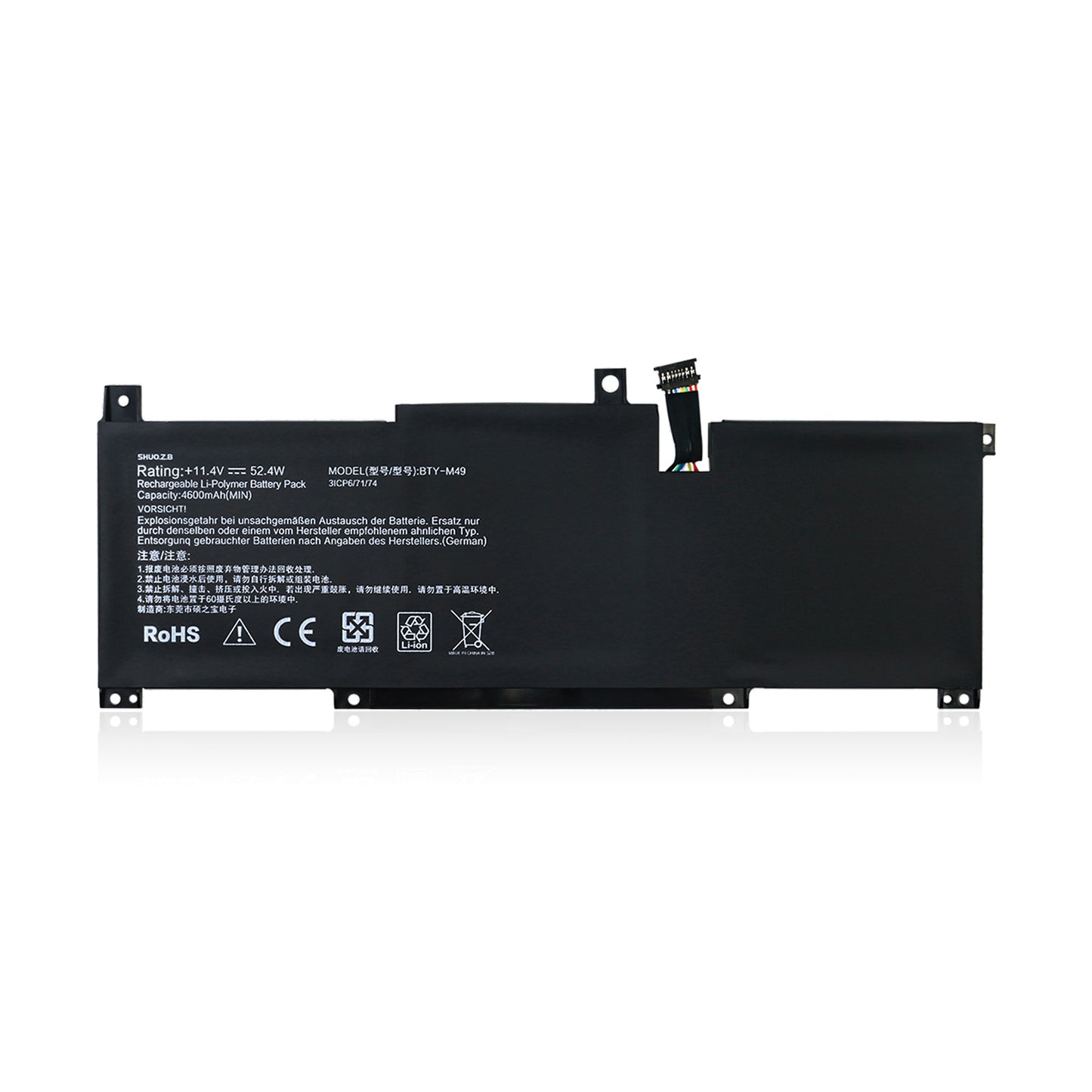KELESY BTY-M49 11.4V 52.4WH Laptop Battery for Msi Prestige 14 A10M A10SC A10RAS A11SCX A11SC