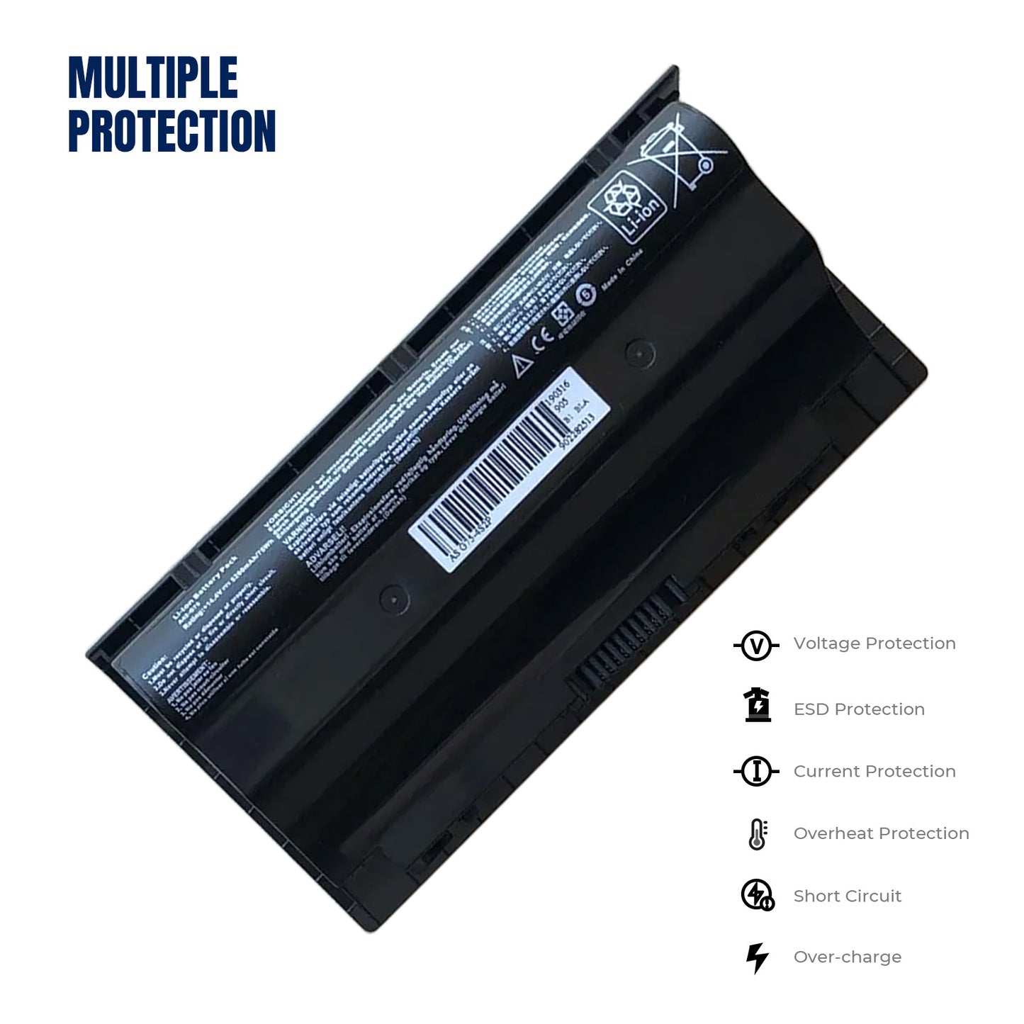 KELESY Batería de ordenador portátil para Asus G75VW G75 G75VX G75V 3D A42-G75 G75VM G75VW-DS73 G75VW-FS71