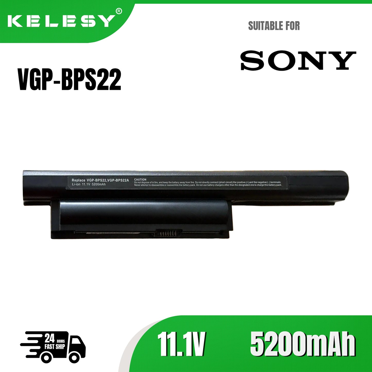 KELESY Batería de VGP-BPS22 para Sony VAIO VPC-EA, VPC-EB, VPC-EC, VPC-EE, serie PCG, VPC-EF, VPCEB1M0E, VPCEA46FG/B