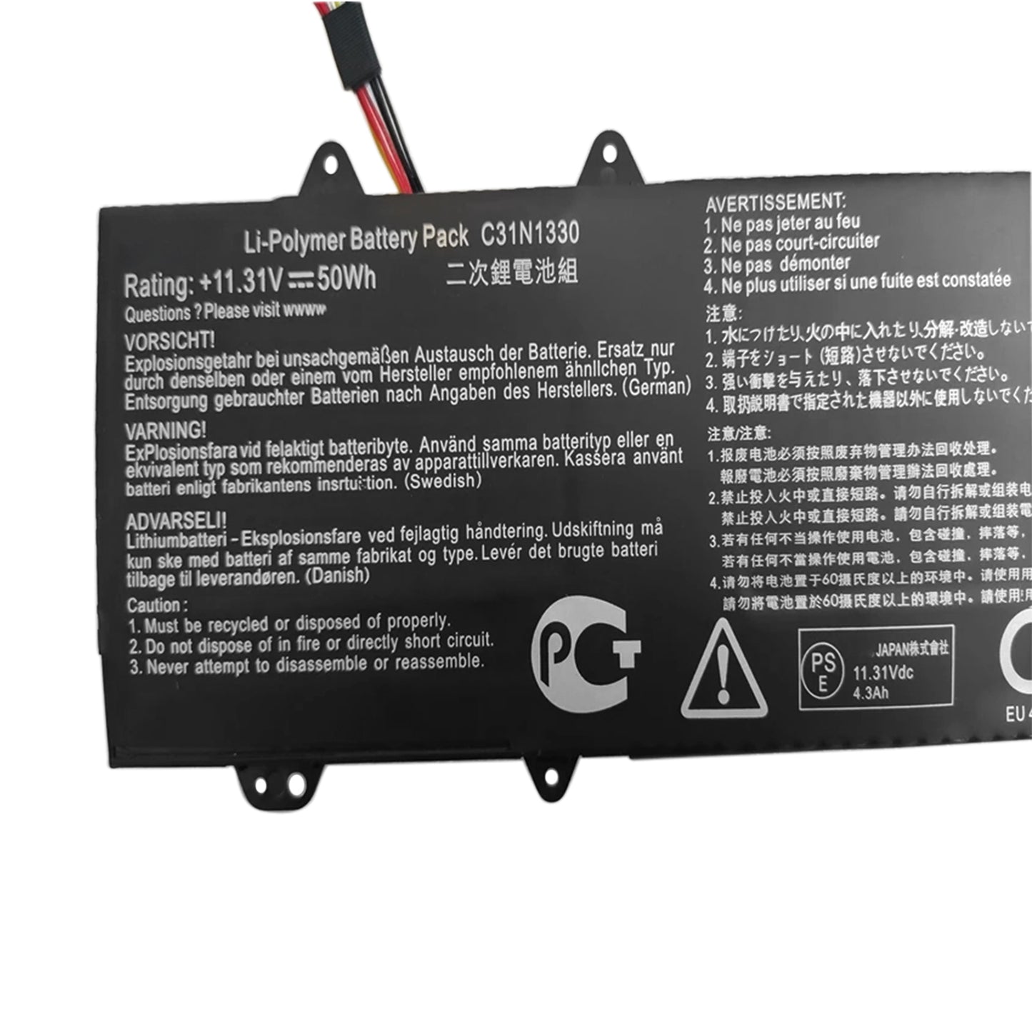 KELESY C31N1330 Laptop-Akku für ASUS ZenBook UX32L UX32LA UX32LN UX32LN-R4053H 0B200-00070200 11,31 V 50 WH