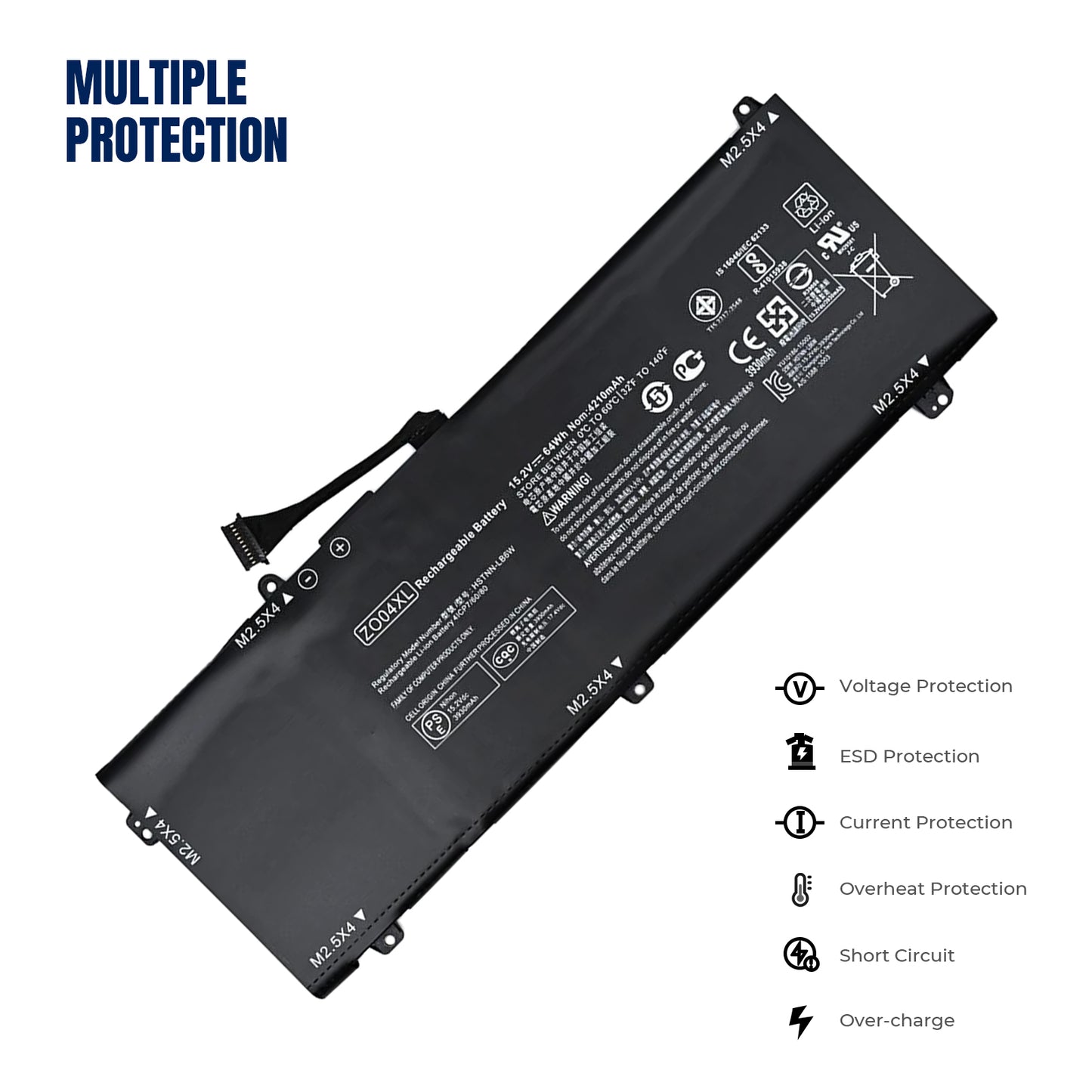 KELESY New Genuine Original ZO04XL 15.2V 64Wh Laptop Battery for HP ZBook Studio G3 G4 808450-001 808396-421 HSTNN-CS8C