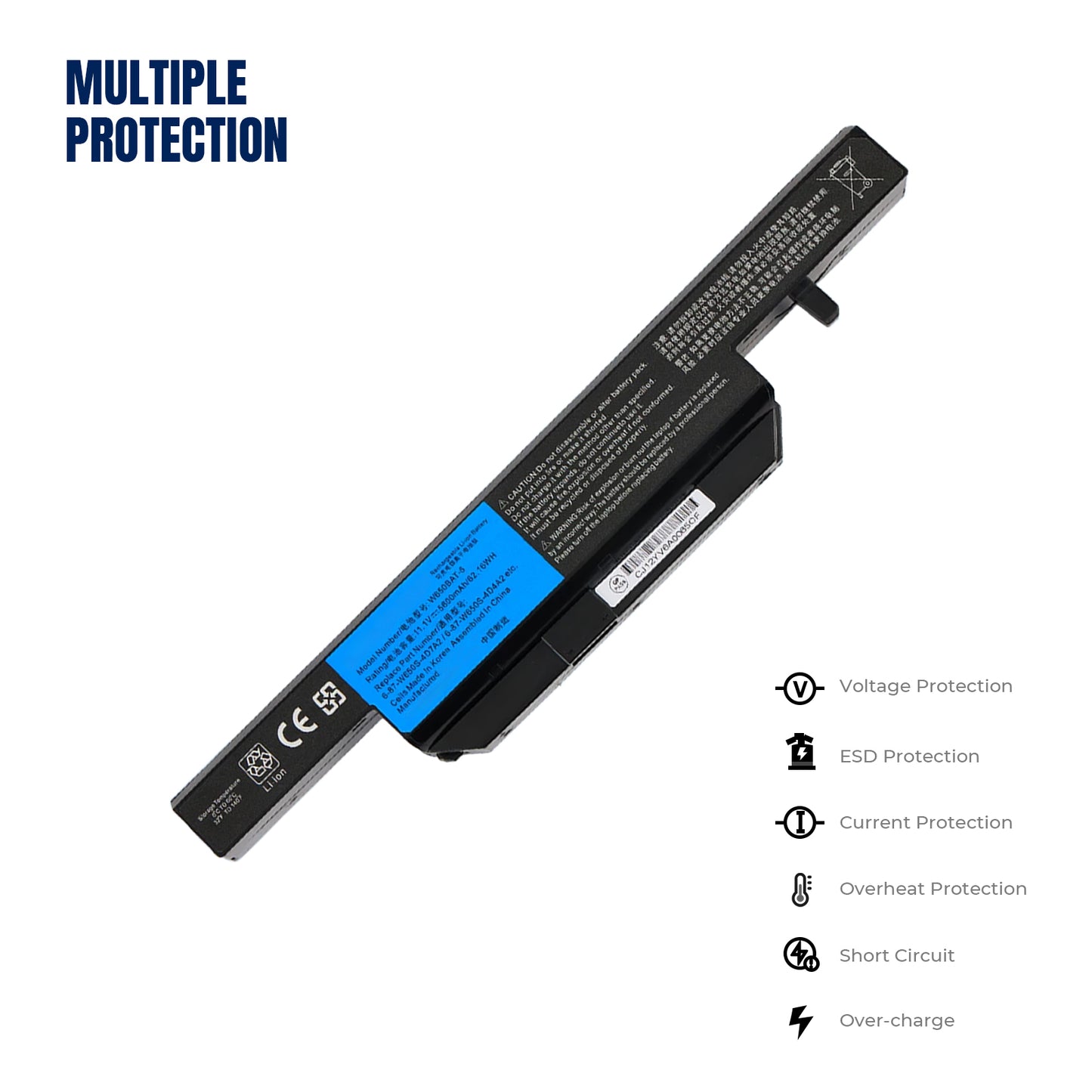 KELESY 5600mAh W650BAT-6 batería del ordenador portátil para Hasee K610C K650D K750D K570N K710C K590C K750D G150SG G150S