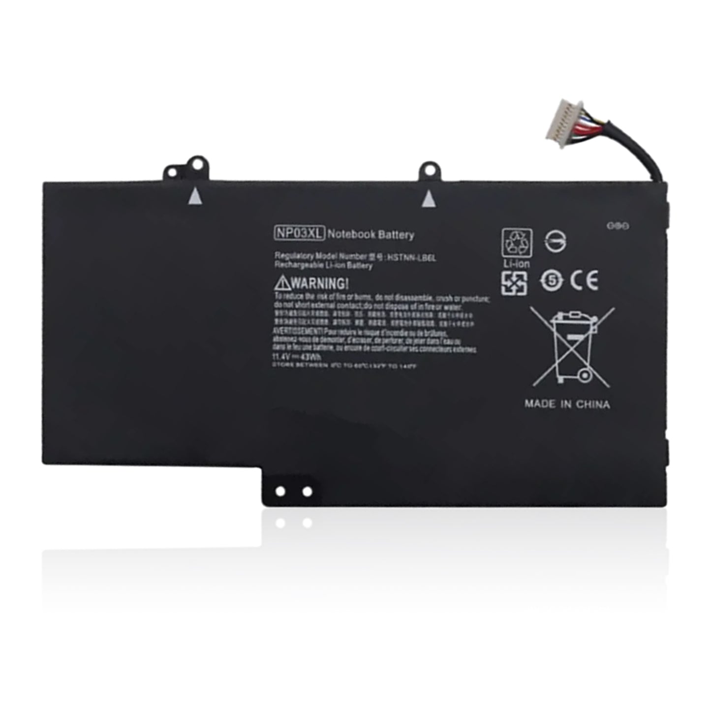 Аккумулятор для ноутбука KELESY NP03XL для HP Pavilion X360 13-A010DX TPN-Q146 TPN-Q147 TPN-Q148 HSTNN-LB6L 760944-421 15-U010DX 43 Вт·ч 11,4 В