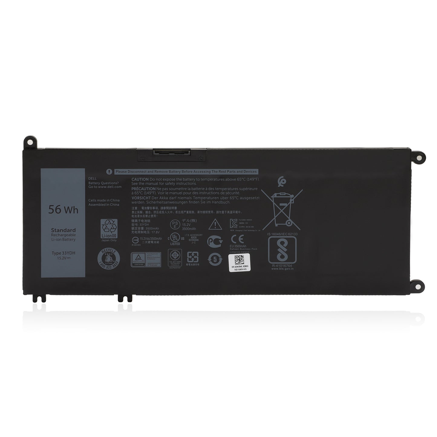 KELESY 33YDH Laptop Battery For DELL Inspiron 17 7778 7779 7773 15 7577 G3 15 3579 5587 17 3779 7588 P30E Series