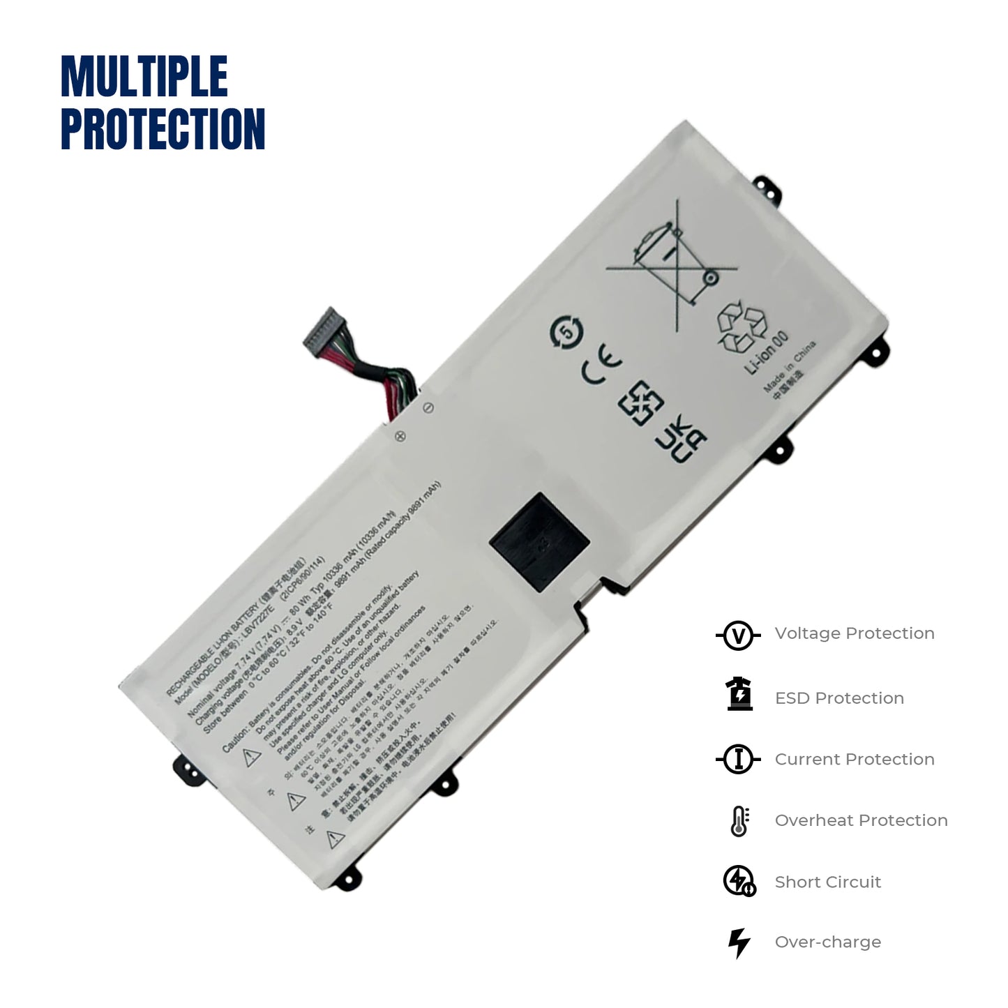 KELESY batería LBV7227E para LG Gram 13Z990 13ZD990 LG13Z99 15Z990 15ZB990 15ZD990 LG15Z99 17Z990 17ZB990 17ZD990 LG17Z99 80WH
