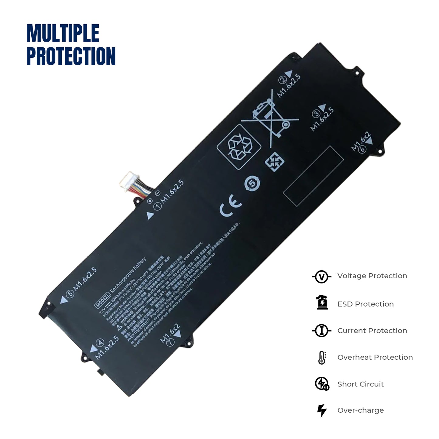 KELESY Laptop Battery For HP Elite X2 1012 G1 Series MG04 812060-2B1 812060-2C1 812205-001 812148-855 HSTNN-DB7F 40WH