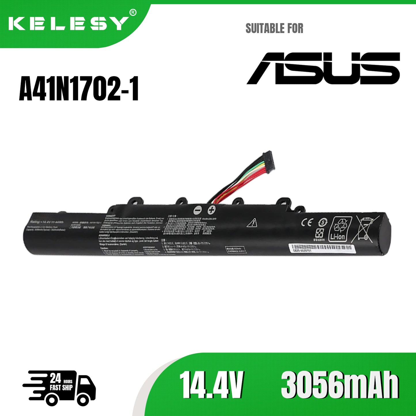 KELESY A41N1702-1 A41N1702 Battery For ASUS ExpertBook B1440 X440 P1440UF P1440UA P1440F P1440FA PE434UF PX434F P1448FB 44WH