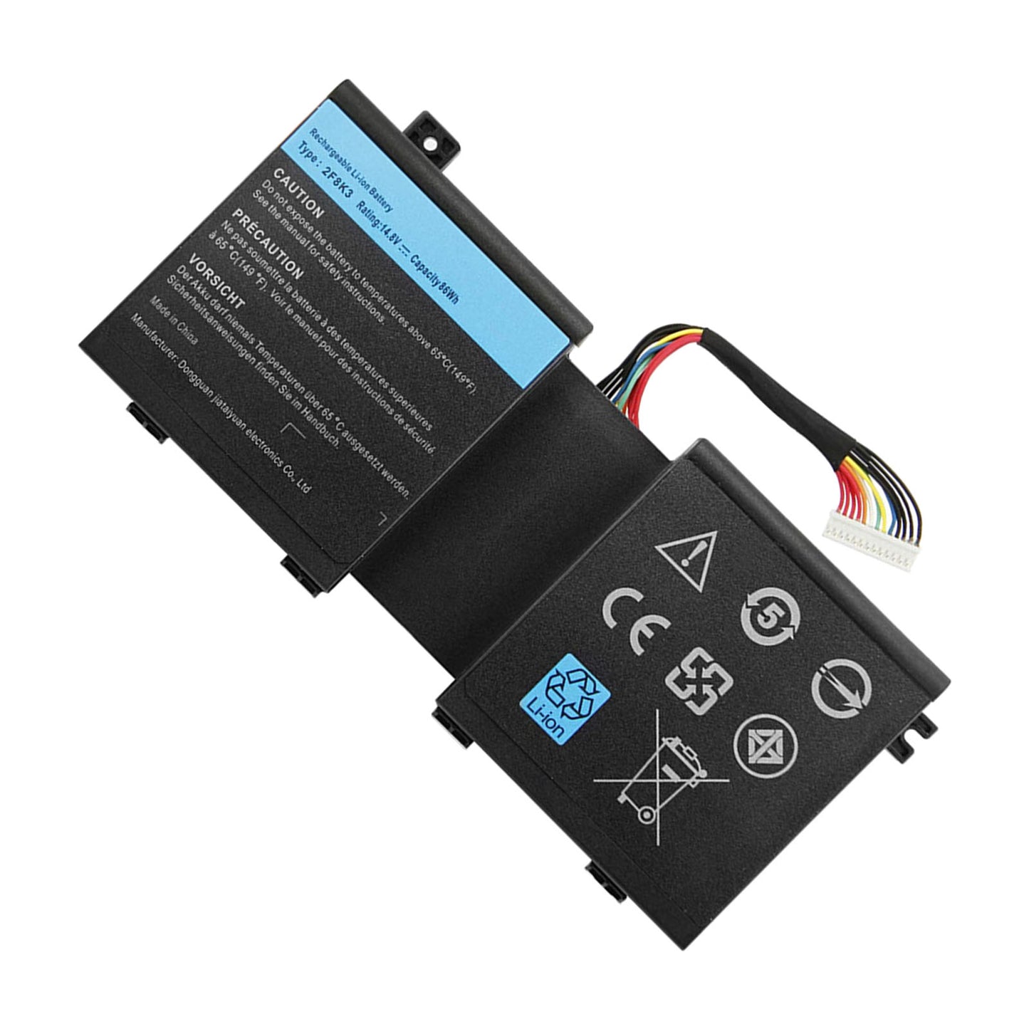 KELESY 2F8K3 Laptop Battery For Dell Alienware 17 R1 17X M17X-R5 Alienware 18 R1 18X M18X-R3 Series 02F8K3 KJ2PX 14.8V 86Wh