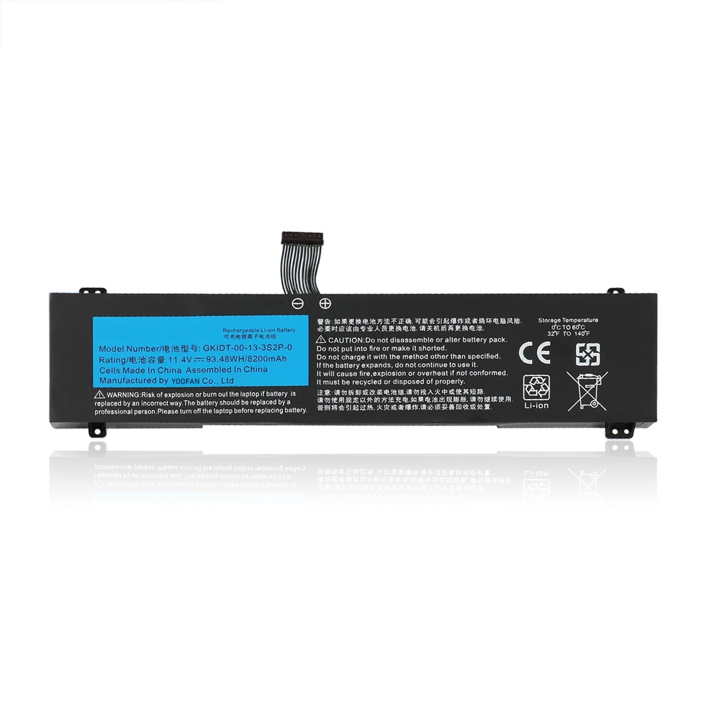 KELESY Batería de GKIDT-00-13-3S2P-0 de 11,4 V, 8200mAh, para XPG Xenia 15, para zhenker XMG Fusion 15 XFU15L19 GKIDT-03-17-3S2P