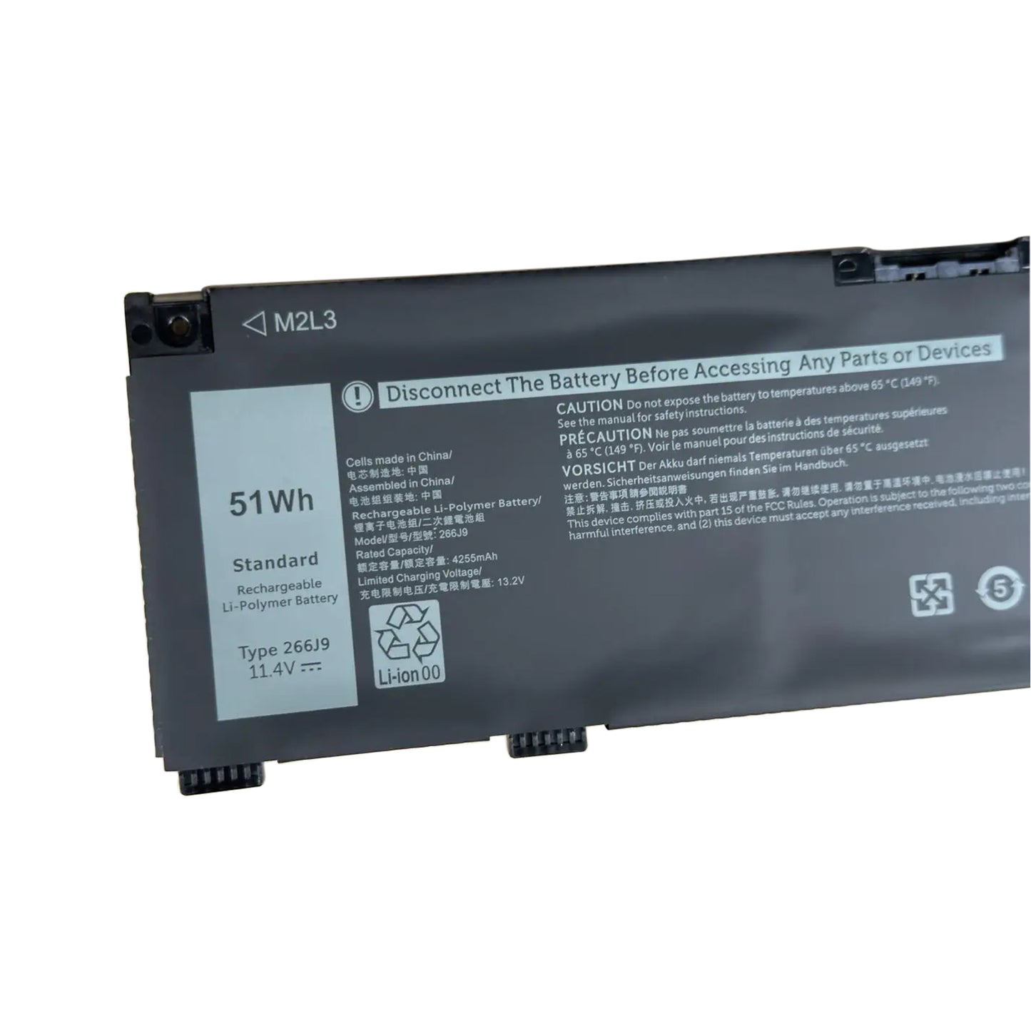 KELESY Original 266J9 Battery For Dell G3 15 3590 3500 G5 15 5500 5505 for Inspiron 14 5490 266J9 11.4V 51WH/4255mAh