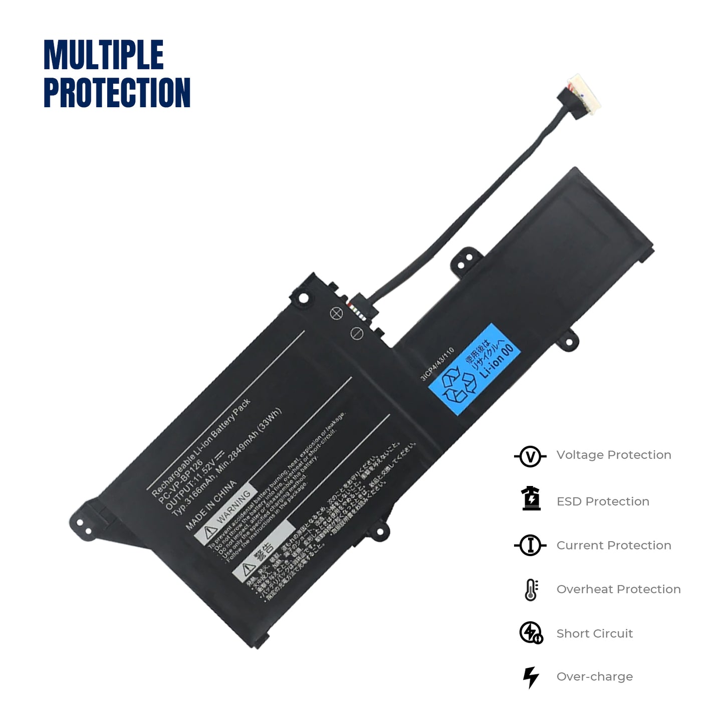 KELESY Batería de PC-VP-BP126 para portátil, para NEC LaVie GN10R7, GN10R8, GN10R7/9A, GN10R8/9A, PC-GN10R79AA, 3ICP4/43/110
