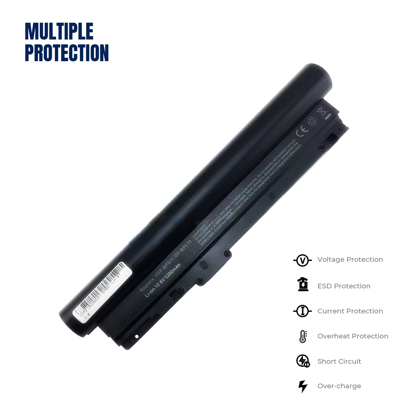 KELESY Batería Original de VGP-BPL11 para SONY VAIO, VGP-BPS11, BPS11, VGP-BPX11, TZ92S, VGN-TZ121, VGN-TZ11, 10,8 v, 5200mah