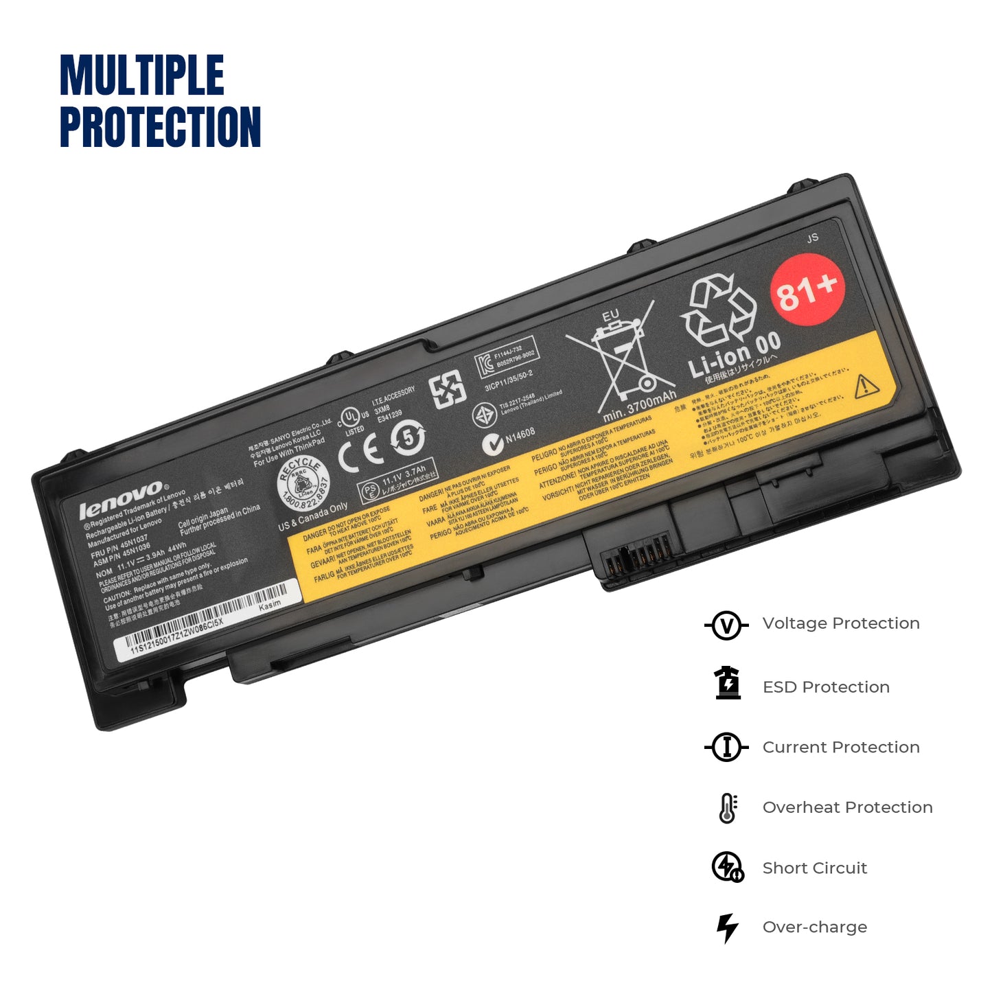 KELESY 11.1V 44Wh Original New T430s T420S Laptop Battery for Lenovo ThinkPad 45N1036 45N1037 45N1038 0A36309