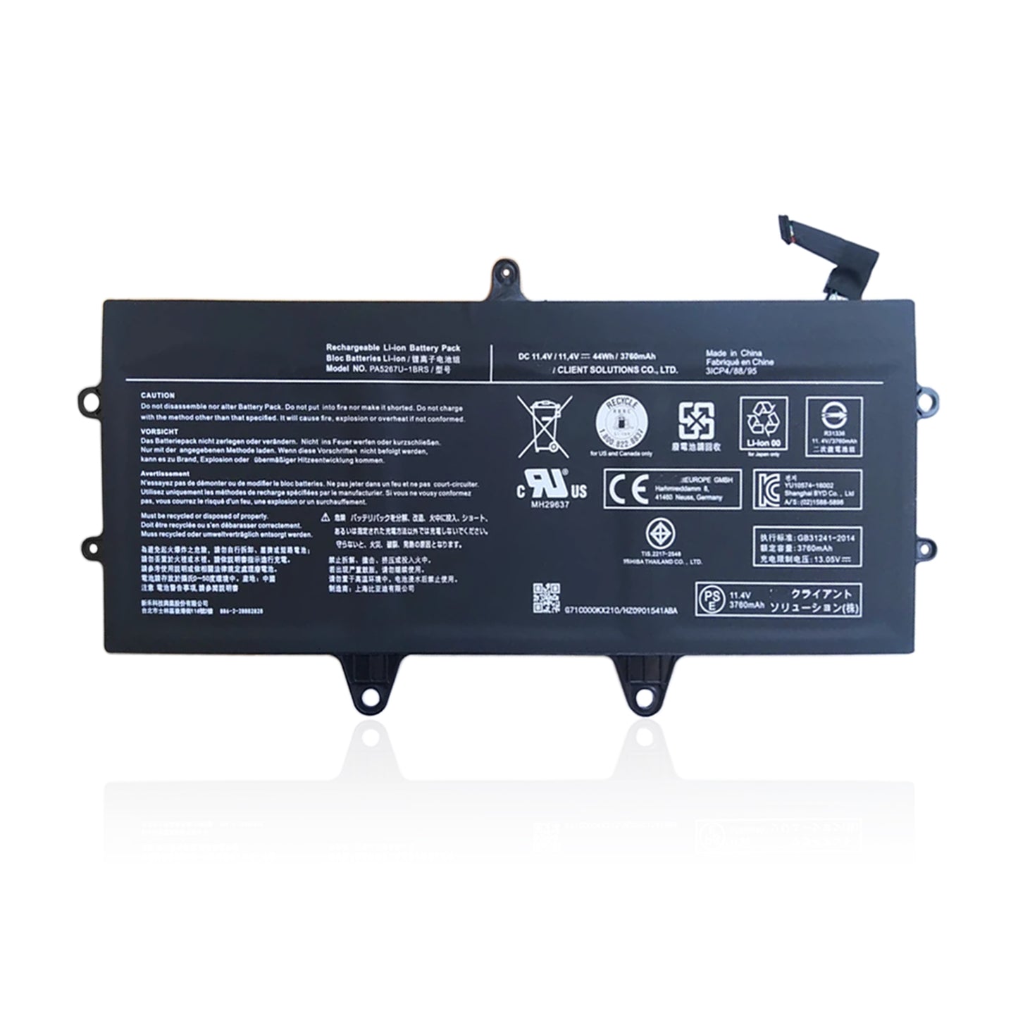 KELESY batería para portátil Toshiba Portege X20W, 11,4 V, 44Wh, PA5267U-1BRS, X20W-D, X20W-D-10E, serie X20W-D-10Q, PA5267U