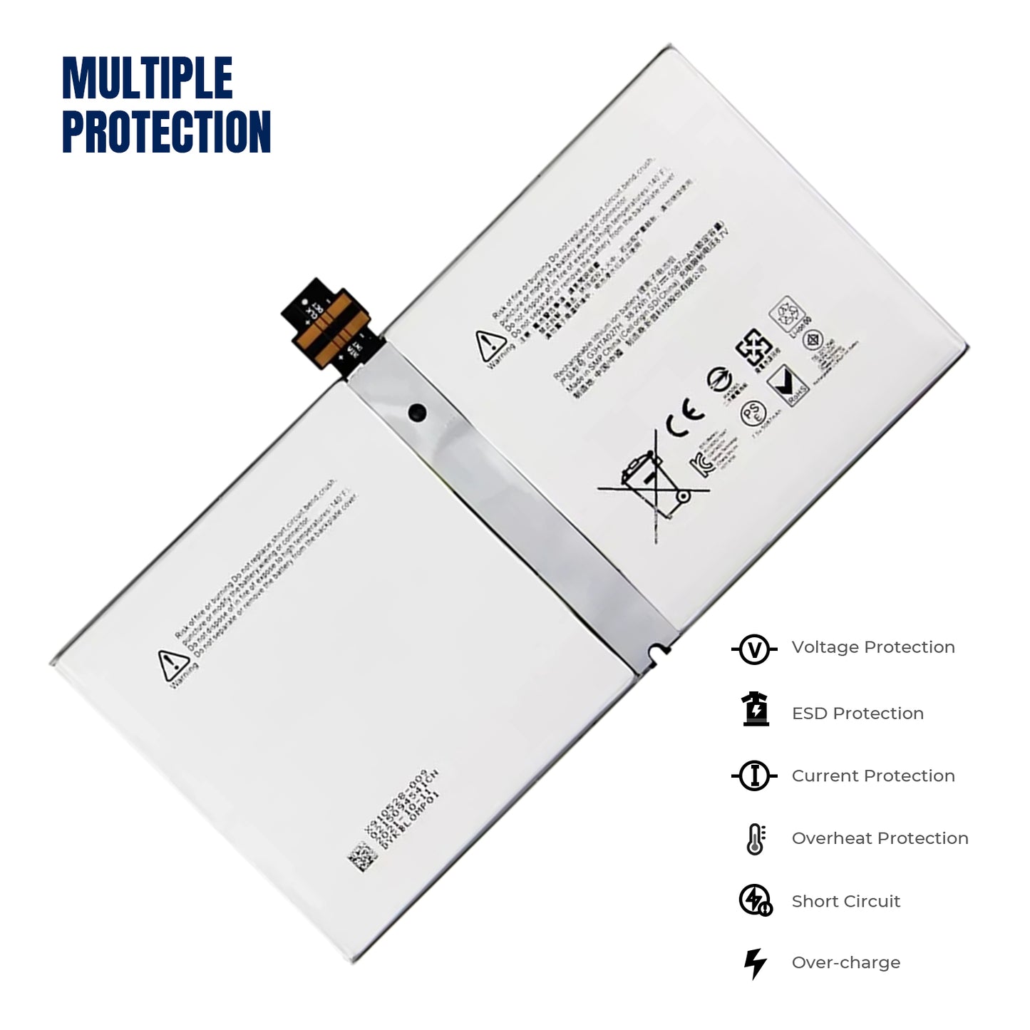 KELESY G3HTA027H DYNR01 Laptop Battery For Microsoft Surface Pro 4 1724 12.3" Tablet 7.5V 38.2WH/5087mAh With Tools