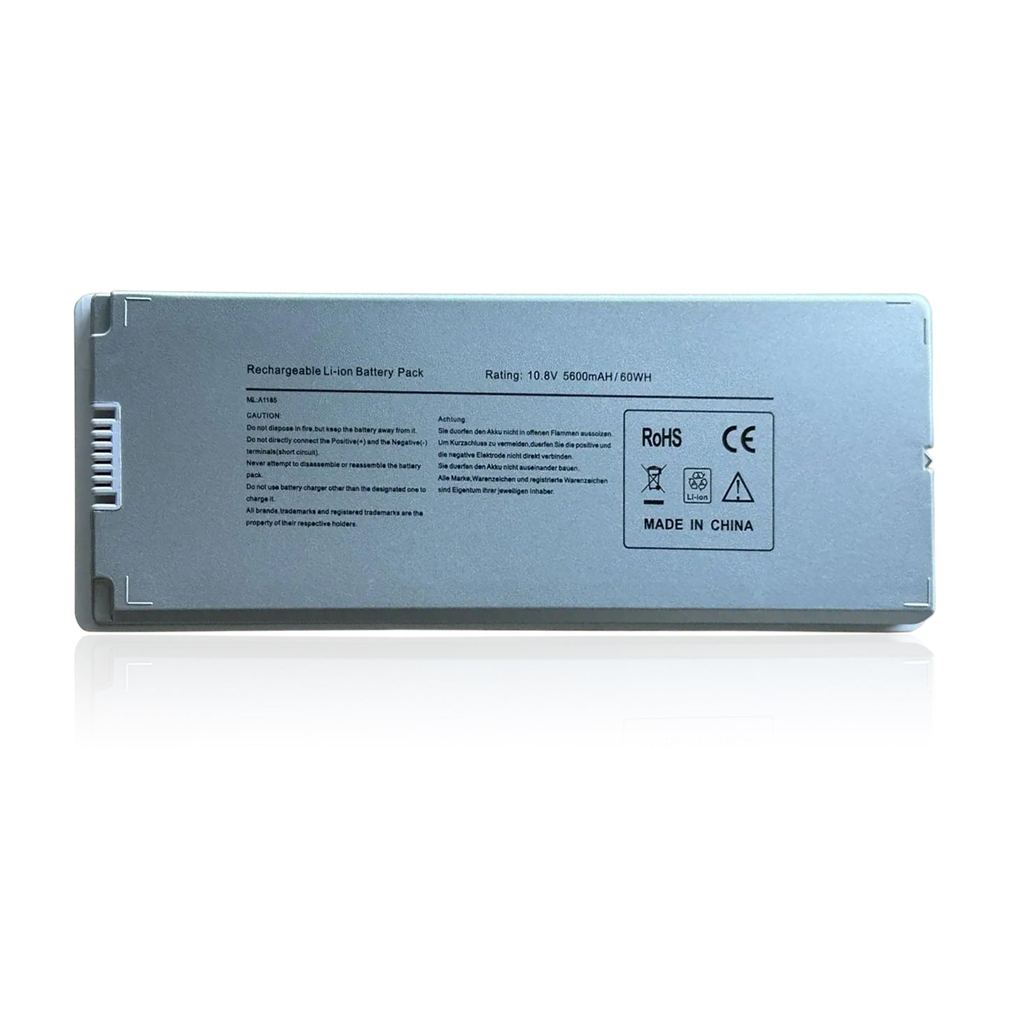 KELESY Batería de ordenador portátil para Apple MacBook A1181, 2008 Año, blanco, A1185