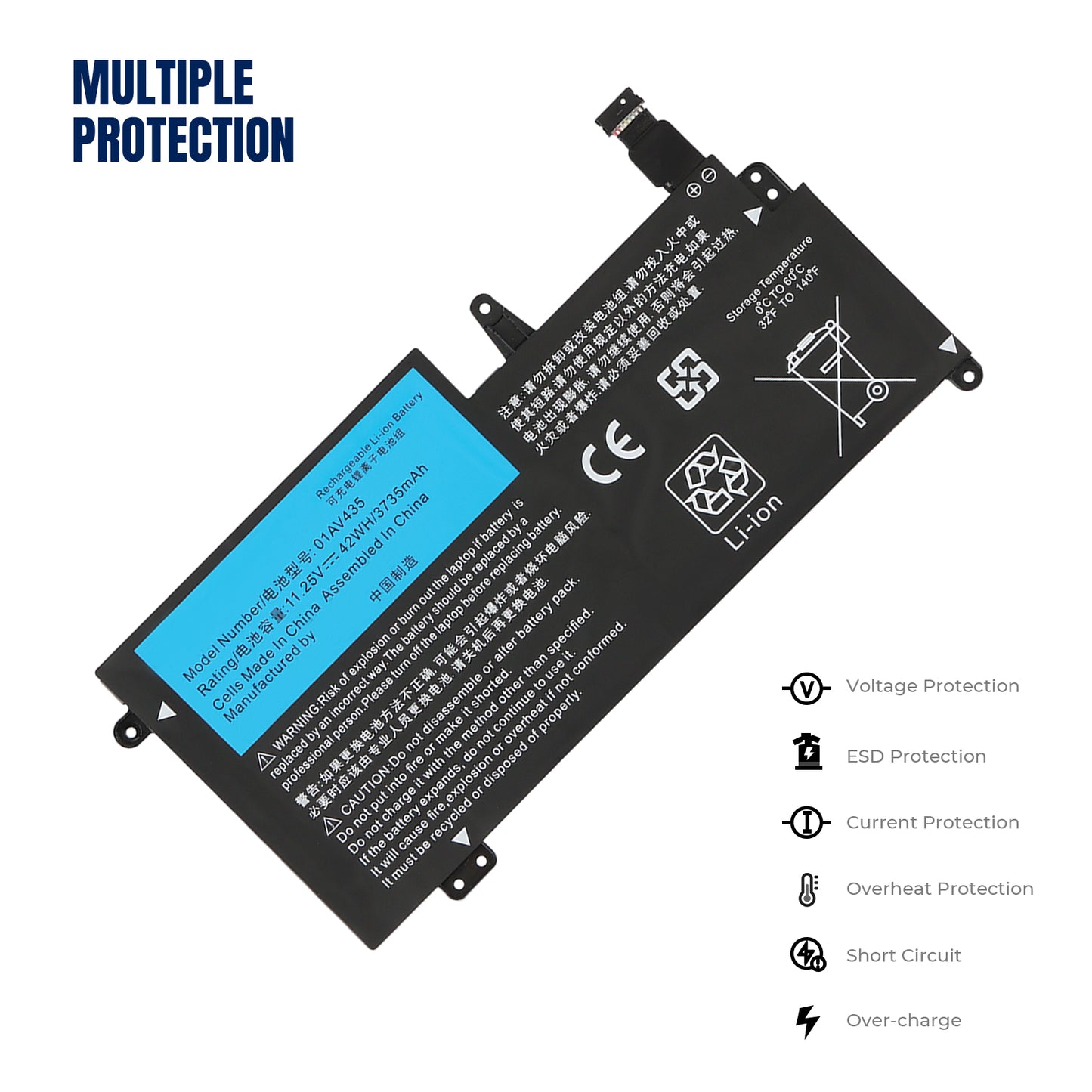 KELESY NEW Original Laptop Battery For Lenovo 13 G2 S2 13.3" 01AV435 01AV400 01AV401 01AV435 01AV437