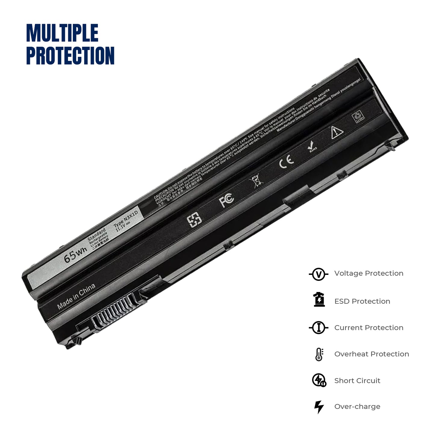 KELESY N3X1D Laptop Akku für DELL Latitude E5420 E5430 E5520 E5530 E6420 E6520 E6430 E6440 E6530 E6540 Korea Zelle 65WH