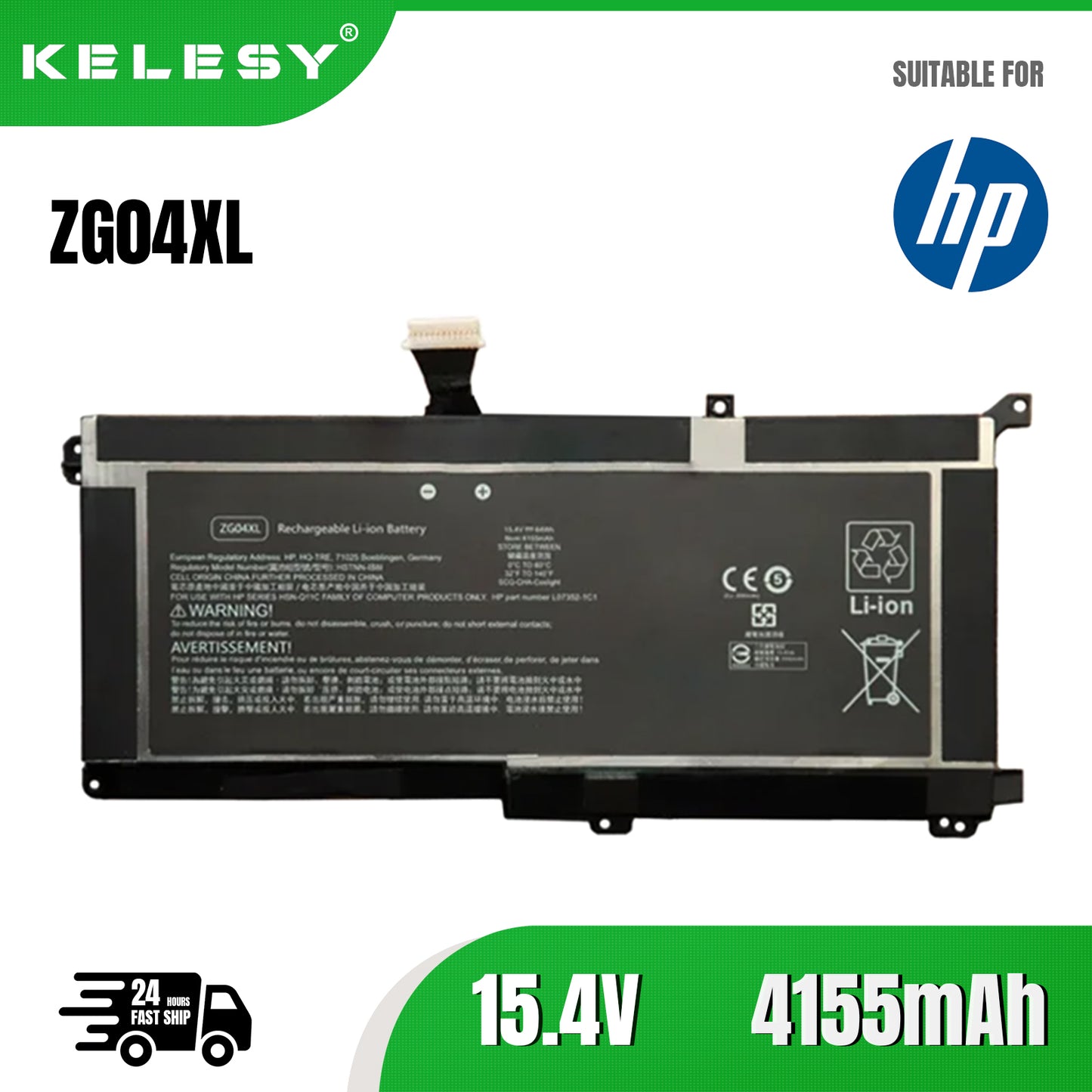 KELESY ZG04XL ZG06XL Laptop Battery For HP ZBook Studio X360 G5 EliteBook 1050 G1 L07045-855 L07046 L07351-1C1 G54QH12EA