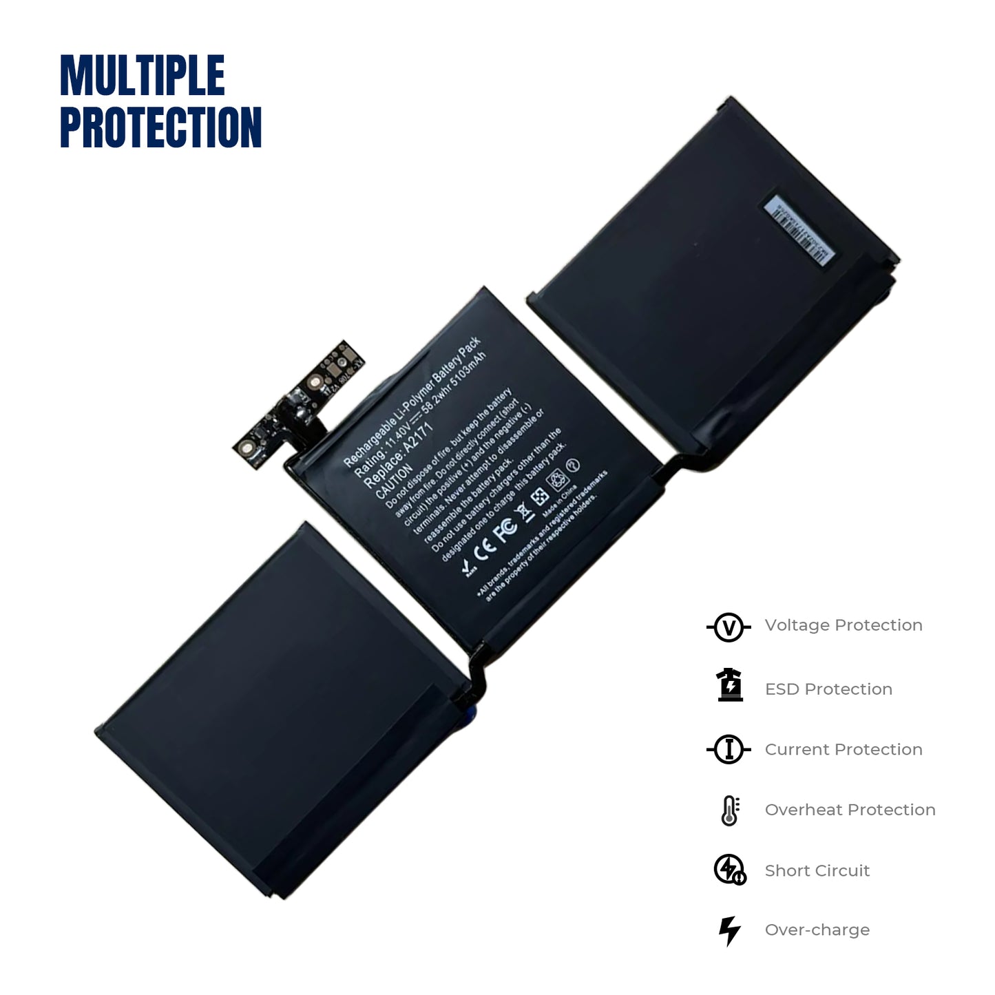 KELESY Batería de ordenador portátil A2171 A2159 para Apple MacBook Pro de 13 pulgadas 2020 A2289 A2338 EMC3456 3301 MUHN2LL/A