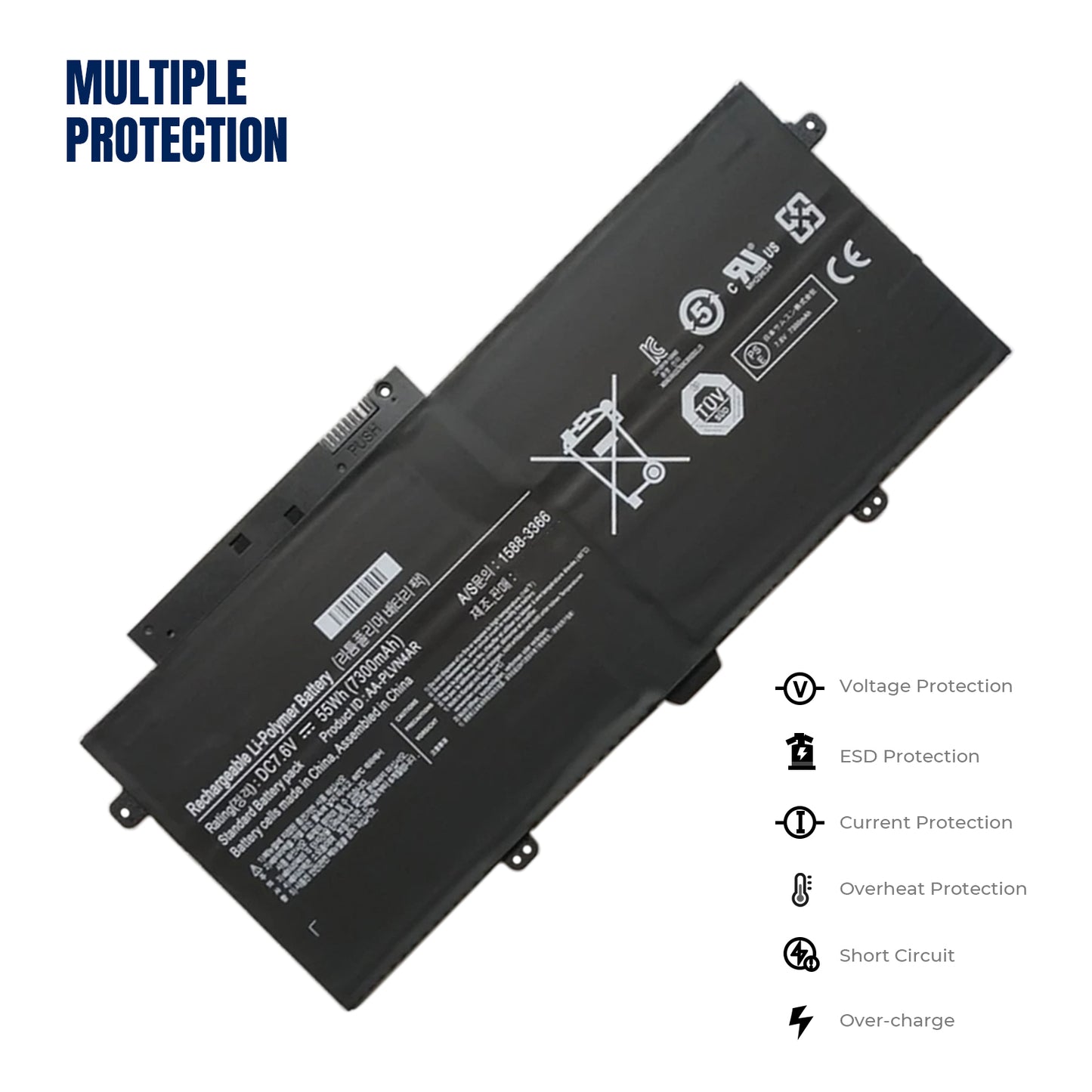 KELESY AA-PLVN8NP batería del ordenador portátil para Samsung ATIV Book 8 Touch 780Z5E 780Z5E-S01 NP780Z5E 870Z5G NP870Z5G