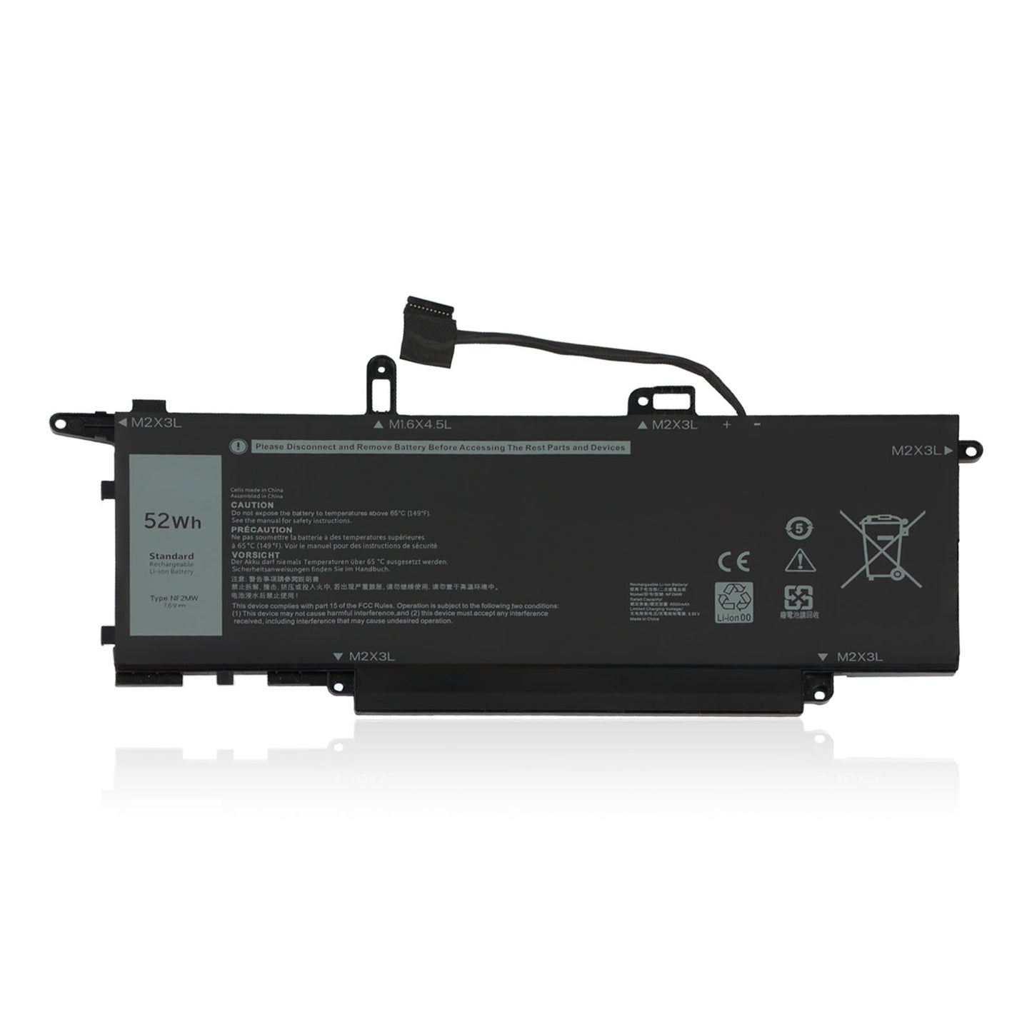 KELESY 0C76H7 7.6V 52Wh Replacement Laptop Battery for Dell Latitude 7400 2-in-1 Latitude 9410 2-in-1 Series 0G8F6M E7270 E7260