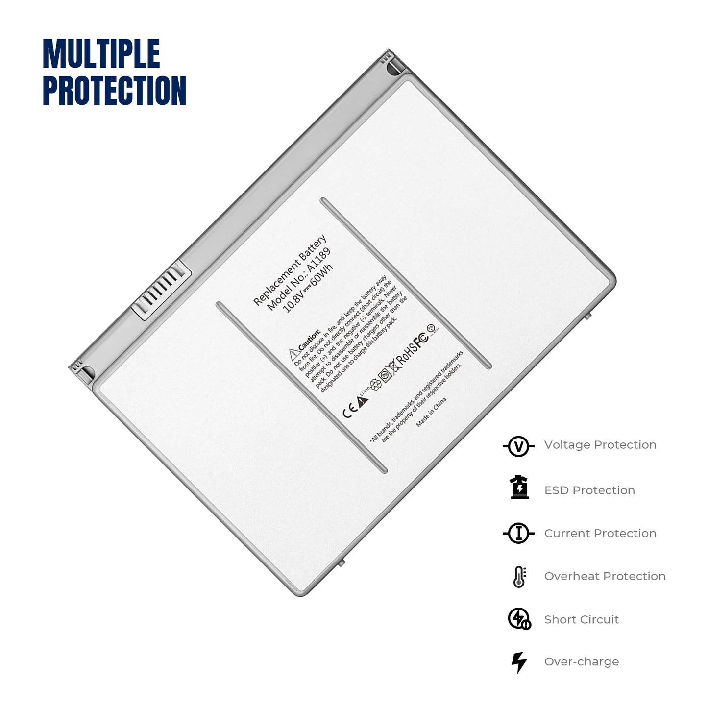 KELESY Batería de ordenador portátil A1189 para Apple MacBook Pro17 pulgadas, MA092T, MA897X/A, MA611B, A1151, A1212, A1229