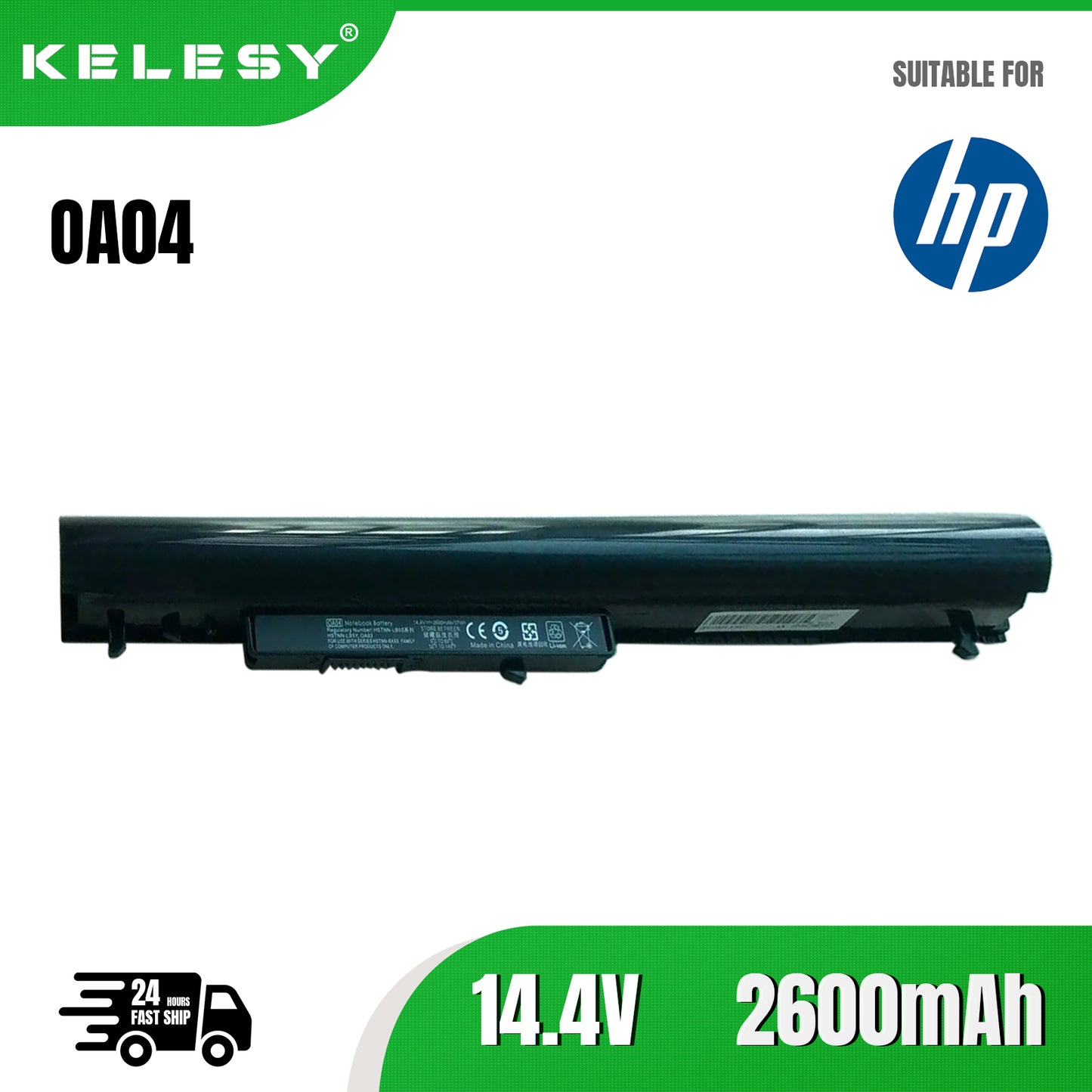 KELESY OA04 Laptop Battery for HP For TPN-C113 TPN-C114 TPN-F112 TPN-F113 TPN-F114 TPN-F115 TPN-C116 TPN-C117 11.4v