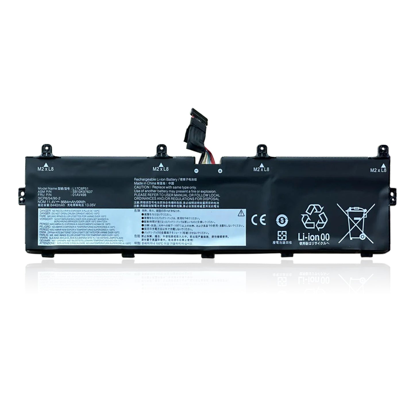 KELESY L17M6P52 L17C6P51 01AV497 01AV498 Battery for Lenovo ThinkPad P72 P73 8684mAh/99WH 11.4V
