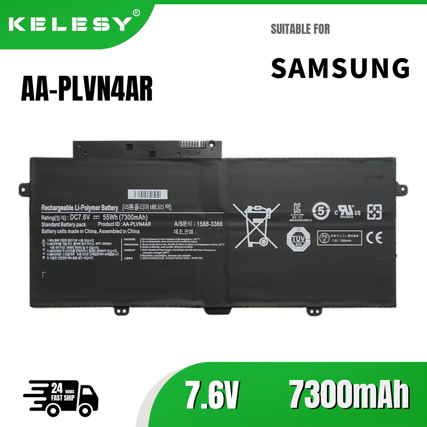 KELESY AA-PLVN8NP batería del ordenador portátil para Samsung ATIV Book 8 Touch 780Z5E 780Z5E-S01 NP780Z5E 870Z5G NP870Z5G
