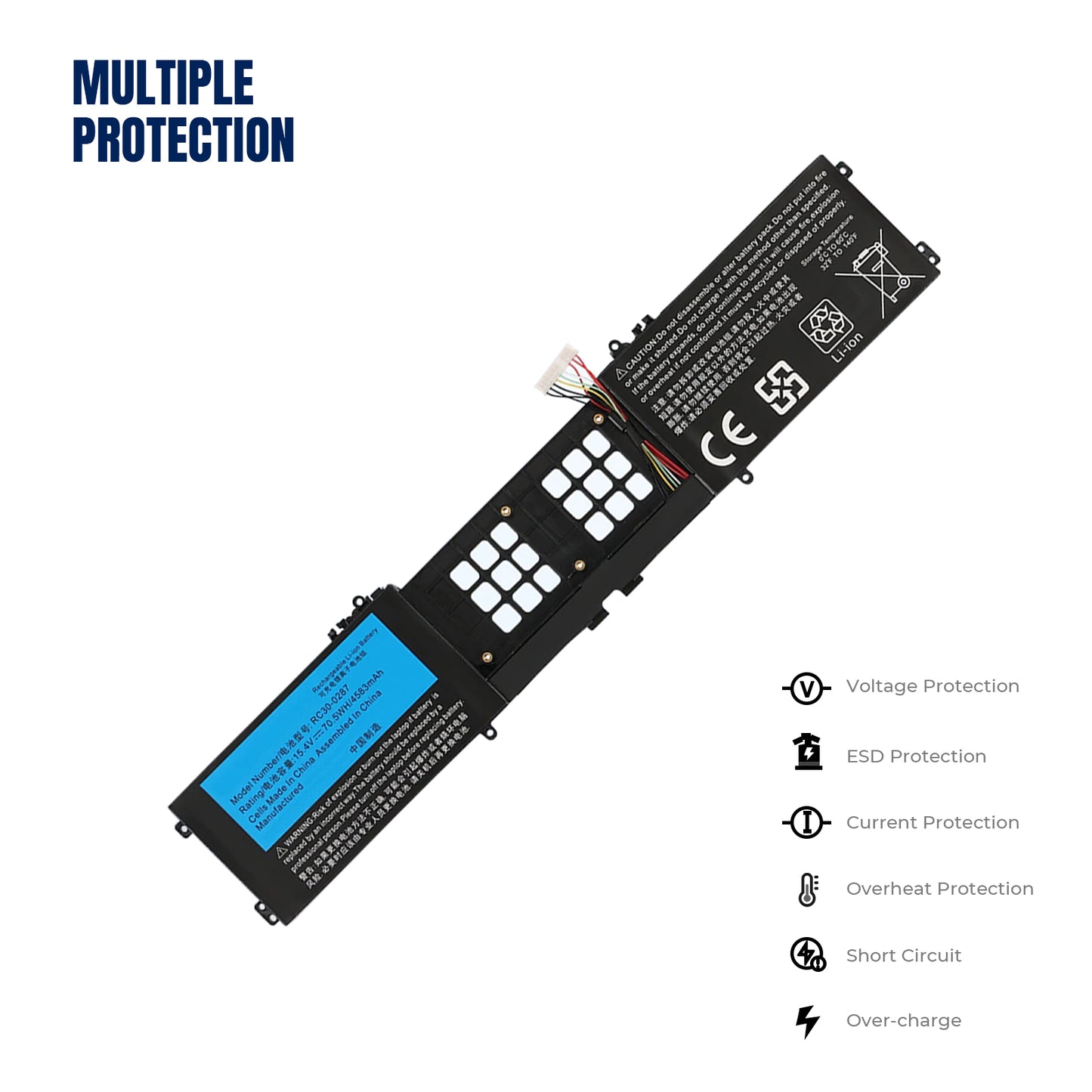 KELESY Batería Original para ordenador portátil Razer Blade Pro, 15,4 V, 70.5Wh, 17, 2019, RC30-0287, i7-9750H