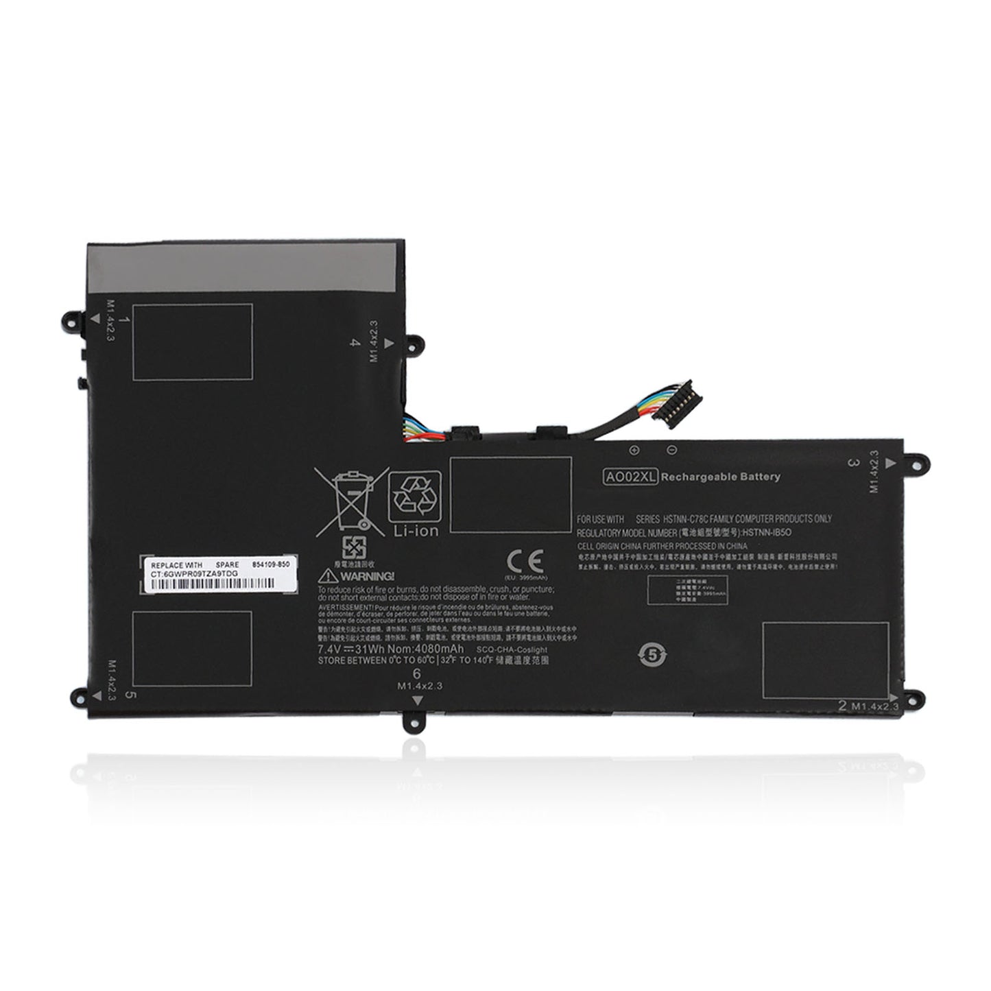 Аккумулятор KELESY AO02XL для HP ElitePad 1000 G2 серии HSTNN-LB5O HSTNN-C78C HSTNN-IB5Q 728250-1C1 728558-005 728250-421 A002XL