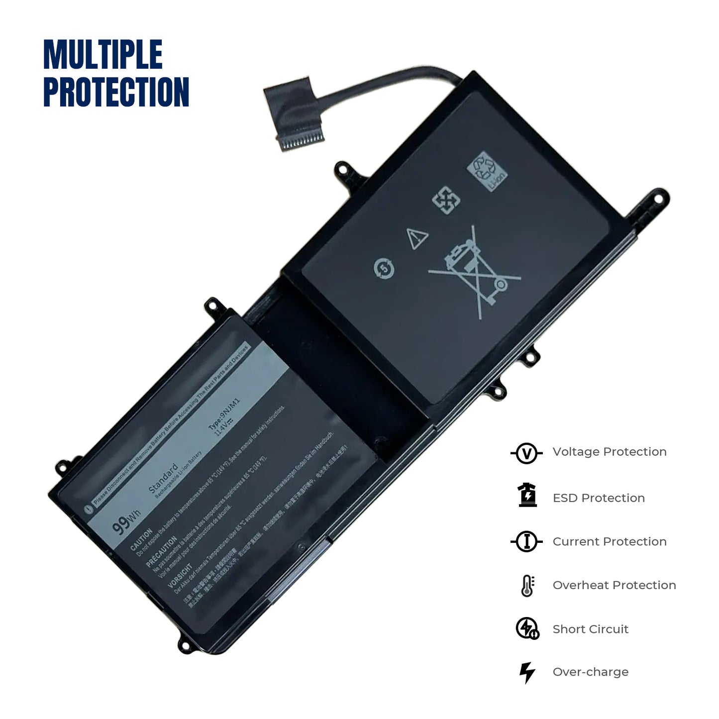 KELESY 9NJM1 44T2R HF250 546FF Laptop-Akku für Dell Alienware 15 R3 R4 17 R4 R5 ALW17C D1748 D1758 D1848 D2738 D2748 11,4 V