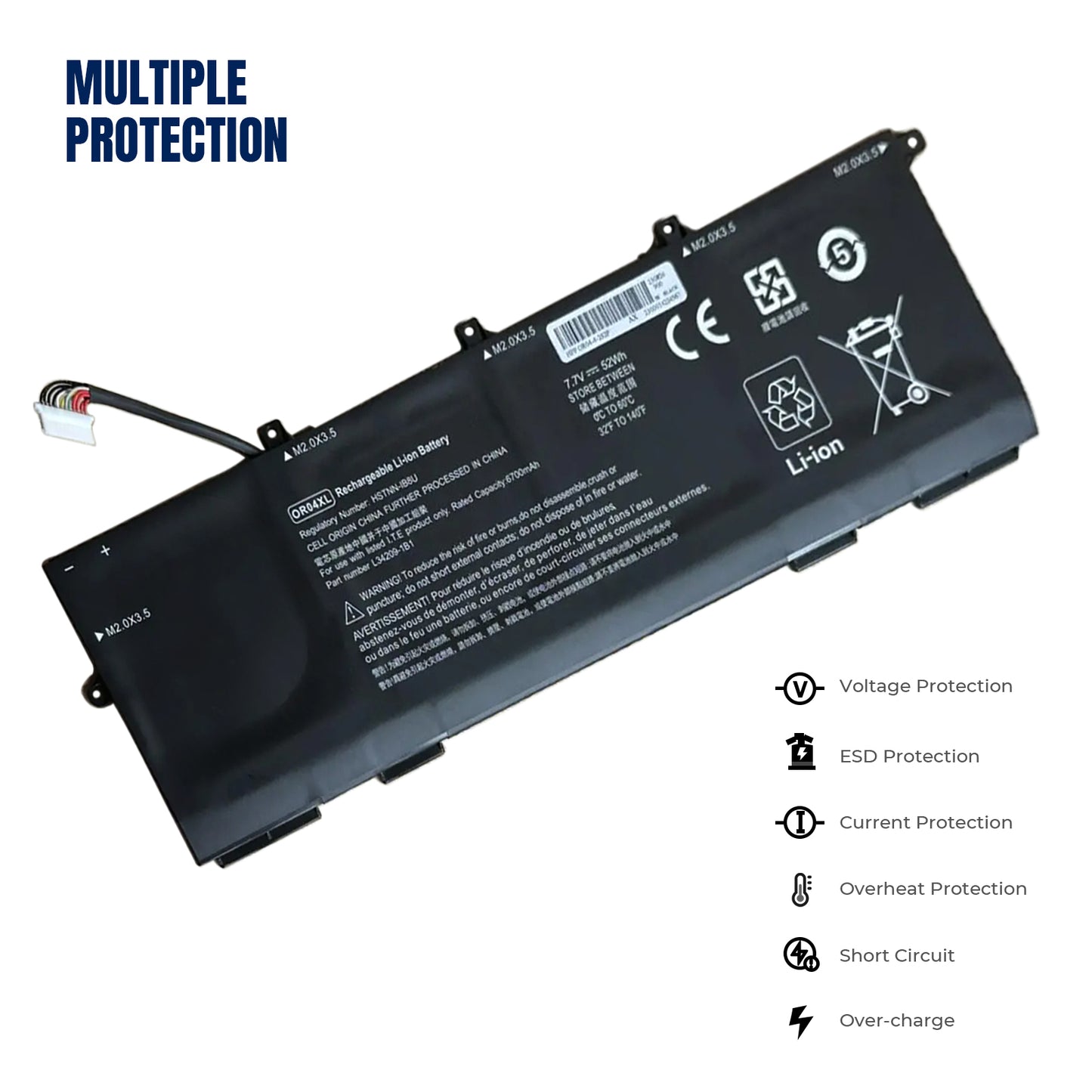 Аккумулятор KELESY OR04XL для ноутбука HP ZHAN X13 G2 X360 830 G6 HSTNN-IB8U HSTNN-DB9C L34449-005 L34209-1B1 L34209-2B1