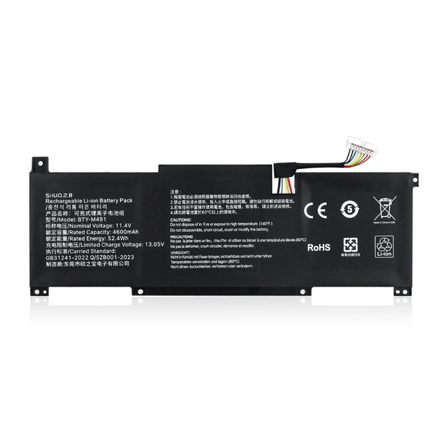 KELESY BTY-M491 Laptop Battery For MSI Modern 15 A10M-014,A10RAS-258 A10RB-041TW A10RD A11M A11SB-059 A4MW Prestige14 52.4WH
