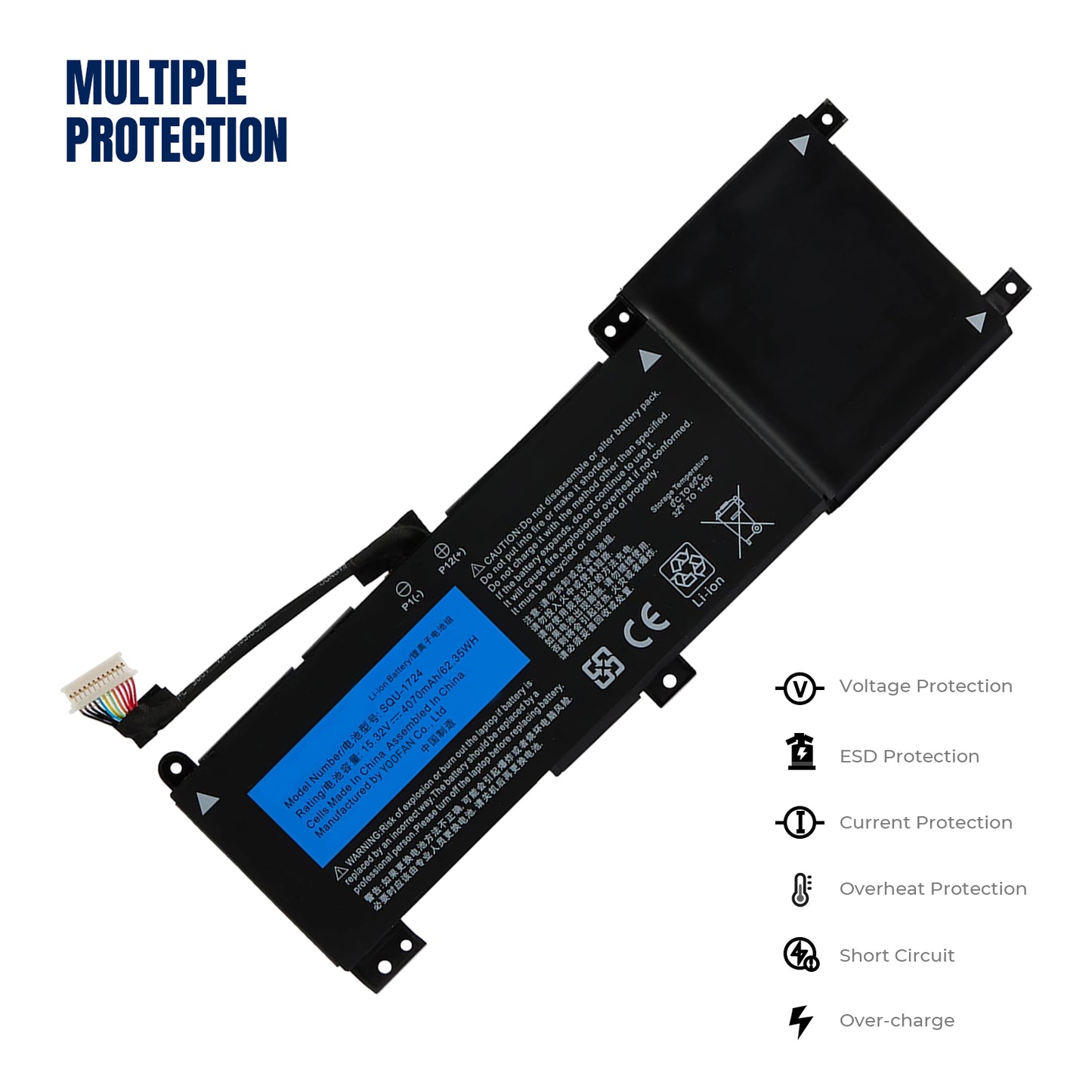 KELESY Batería de SQU-1724 para ordenador portátil, parte de PC para AORUS 15-XA 15-WA 15-W9 15-SA 15 X9 para GIGABYTE