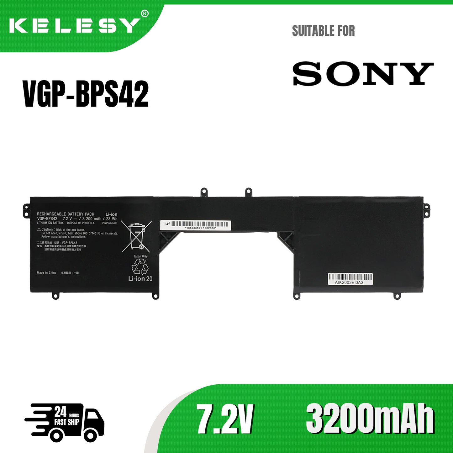 Портативная аккумуляторная батарея KELESY VGP-BPS42 для SONY VAIO Fit, 11 А, многопозиционный ПК для ПК, SVF11N15SCP, SVF11N14SCP, SVF11N18CW