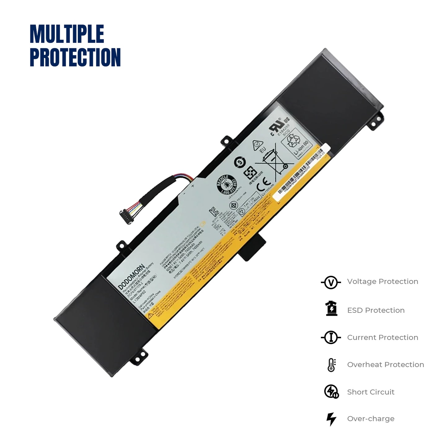 KELESY L13M4P02 Laptop Battery For Lenovo Erazer Y50 Y50-70 Y50-80 Y50P-70 Y70-70 Y70-80 Y70-70T Series 7.4V 54Wh 7400mAh L13N4P01