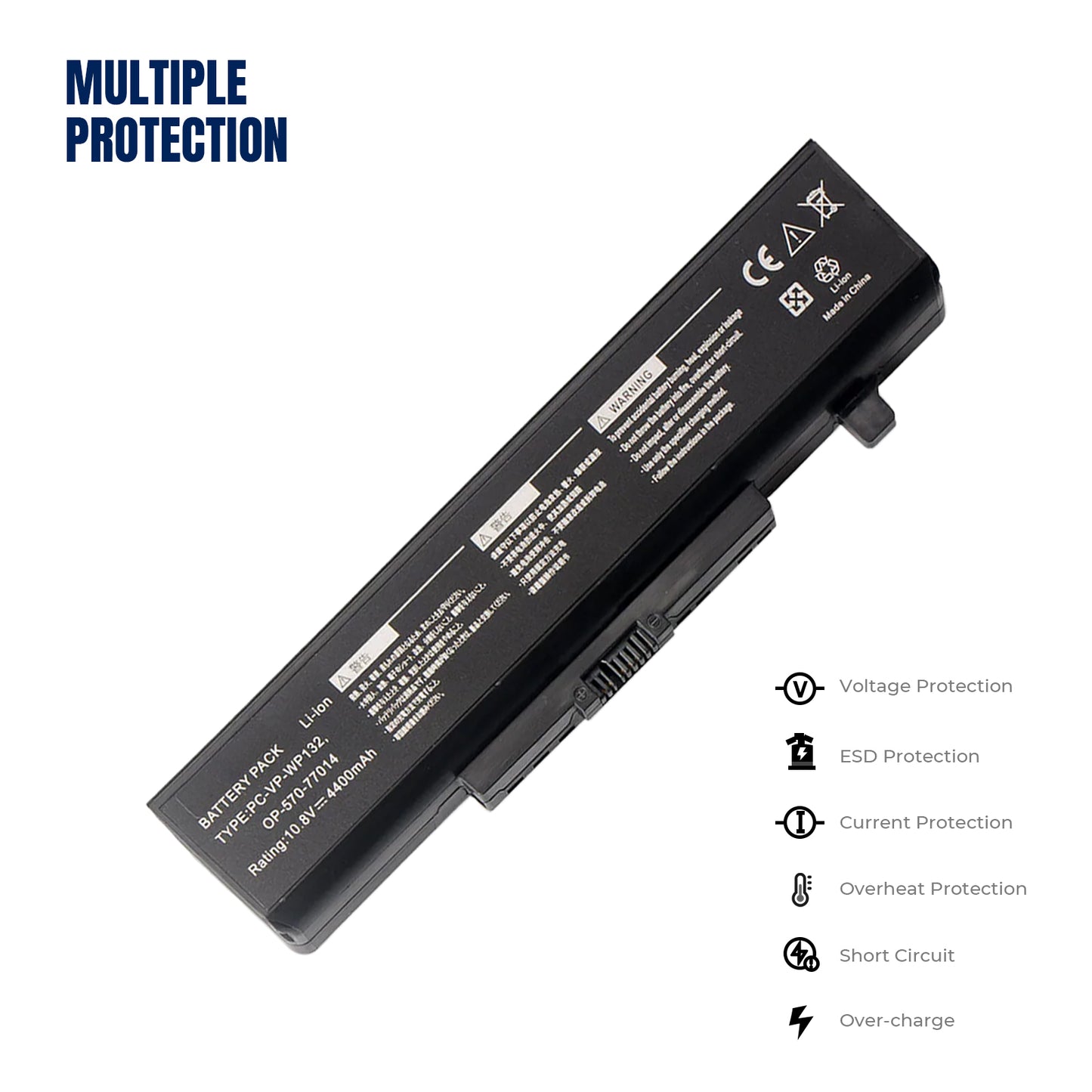 KELESY Batería de ordenador portátil de 10,8 V, 4400mAh, PC-VP-WP132 para NEC PC-VP-WP132/F/H VK18E/F LE150/L/R serie LE150/M/J