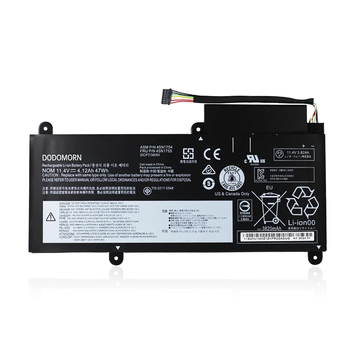 KELESY 45N1754 Laptop Battery For Lenovo ThinkPad E450 E450C E455 E460 E460C E465 E465C 45N1752 45N1753 45N1755 45N1756 47Wh