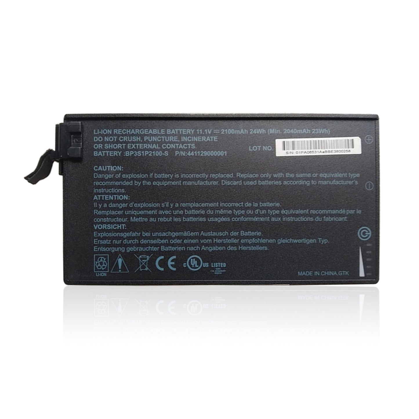 KELESY Batería Original para ordenador portátil, nueva, BP3S1P2100-S, 11,1 V, 24Wh, para Getac V110C, resistente, BP3S1P2100