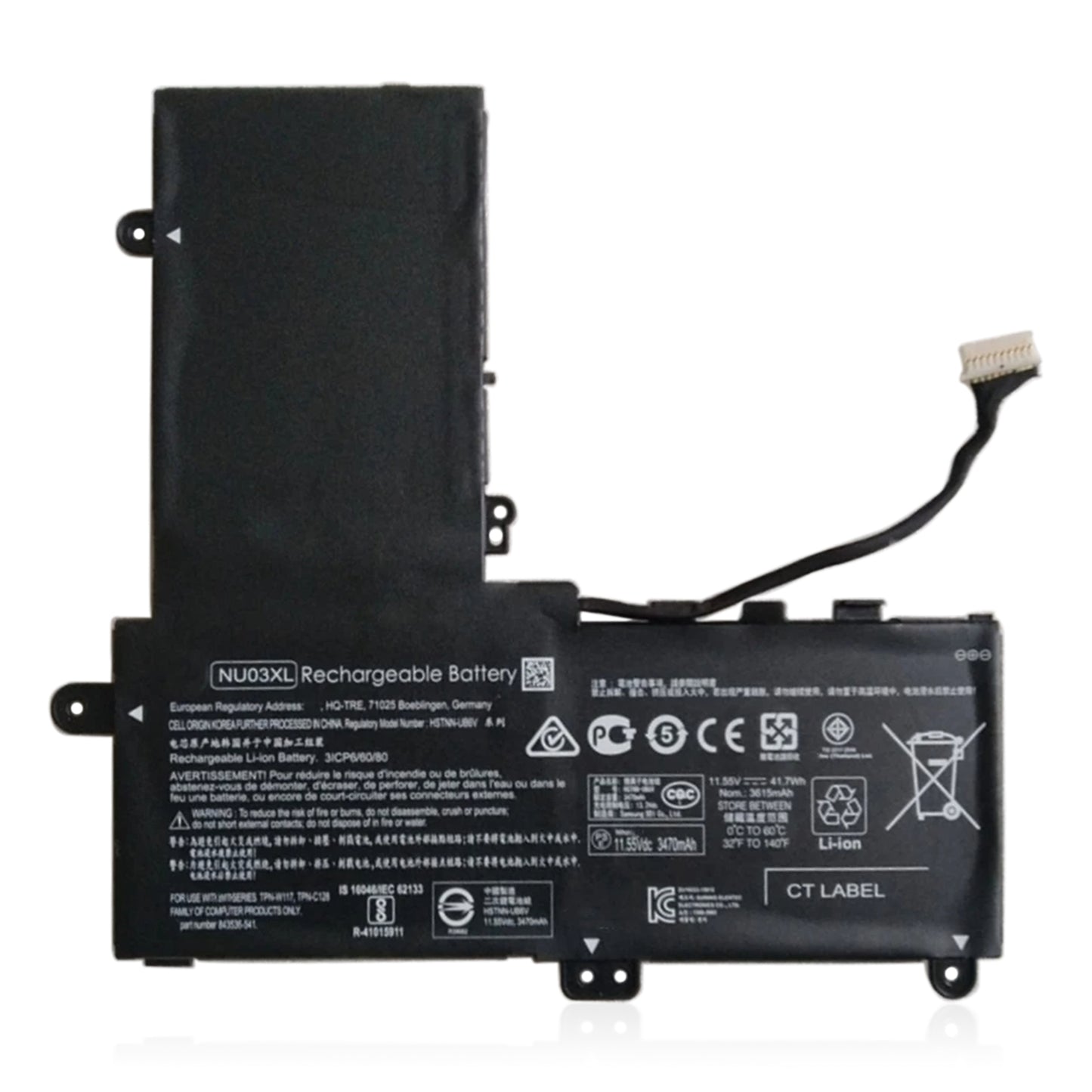 KELESY NU03XL Laptop Battery For HP Pavilion x360 Convertible PC 11-U014UR HSTNN-UB6V TPN-W117 TPN-C128 843536-541 844201-850