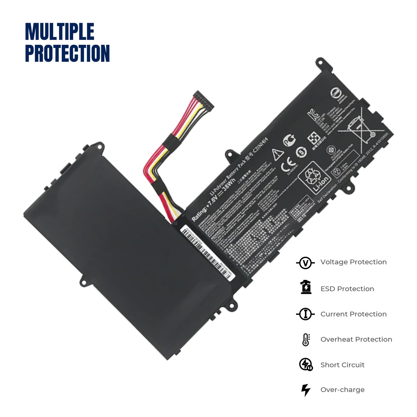 KELESY New C21N1414 Laptop Battery For Asus Sicongben Eeebook X205T X205TA F205TA 7.6V 38Wh